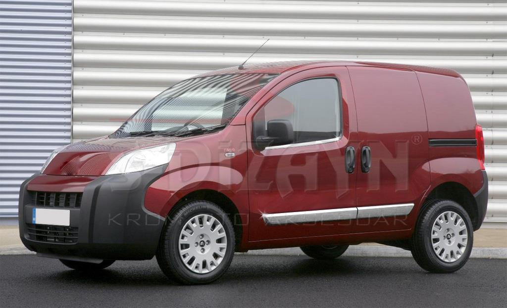 S-Dizayn Peugeot Bipper Krom Yan Kapı Çıtası 4 Prç 2007-2017