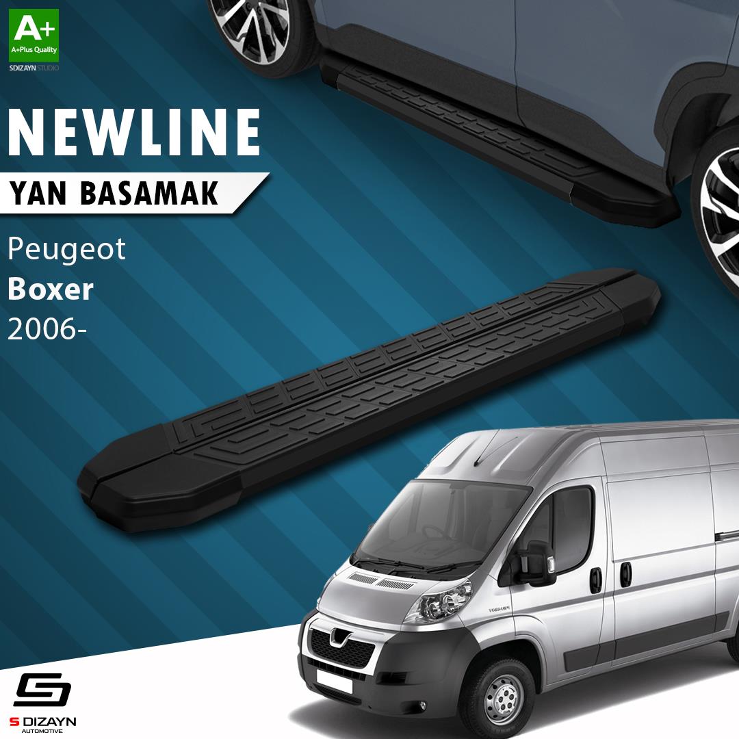 Peugeot Boxer 3 Kısa Şase NewLine Siyah Yan Basamak 203 Cm 2006 Üzeri A+ Kalite