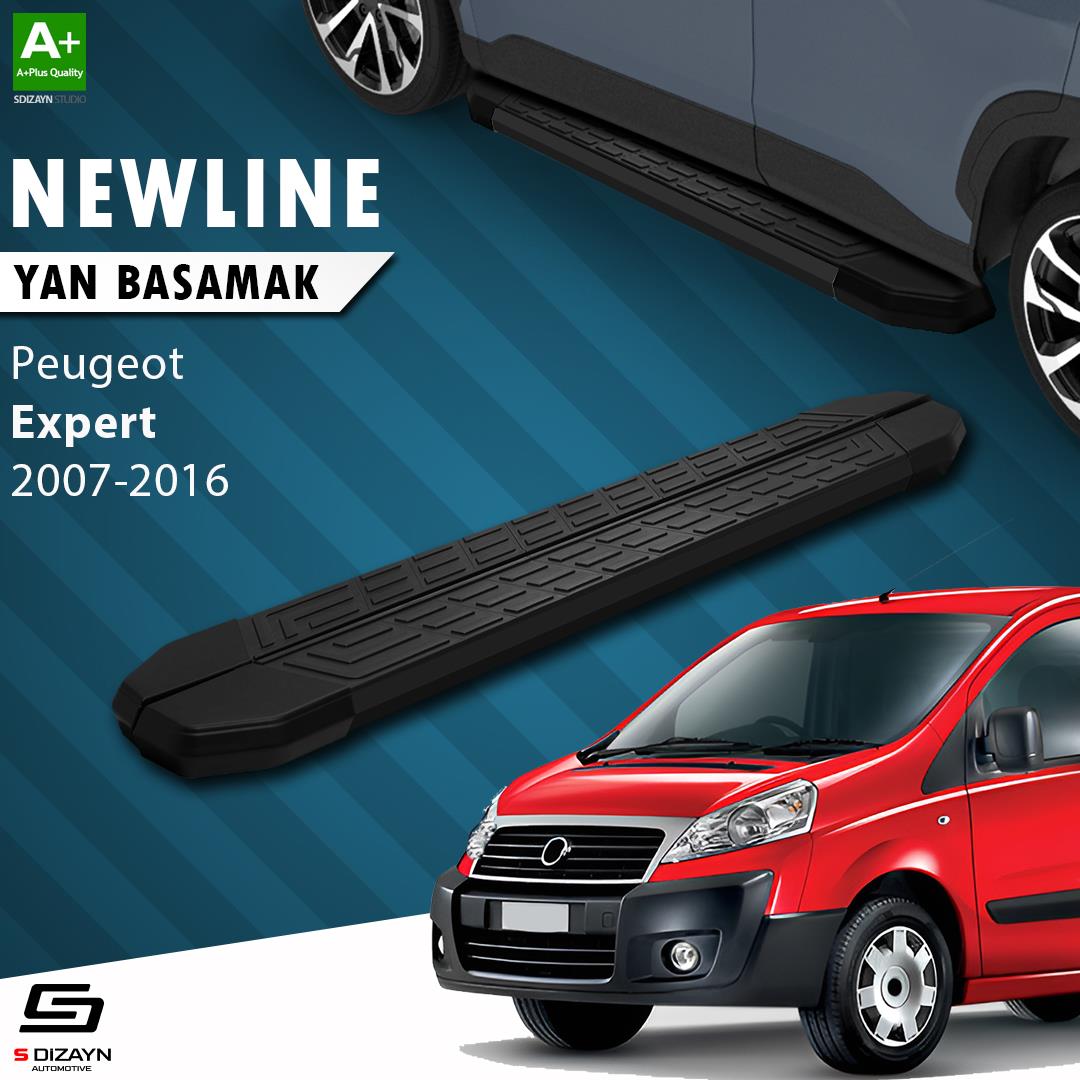 Peugeot Expert 2 Kısa Şase NewLine Siyah Yan Basamak 213 Cm 2007-2016