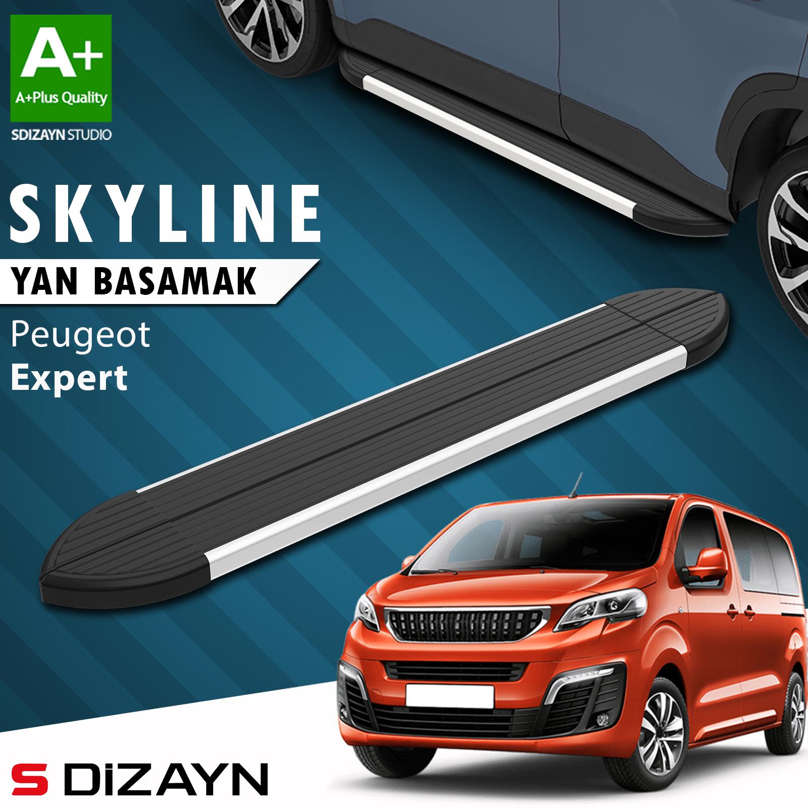 Peugeot Expert 3 Kısa Şase Skyline Aluminyum Yan Basamak 213 Cm 2016 Üzeri A+ Kalite