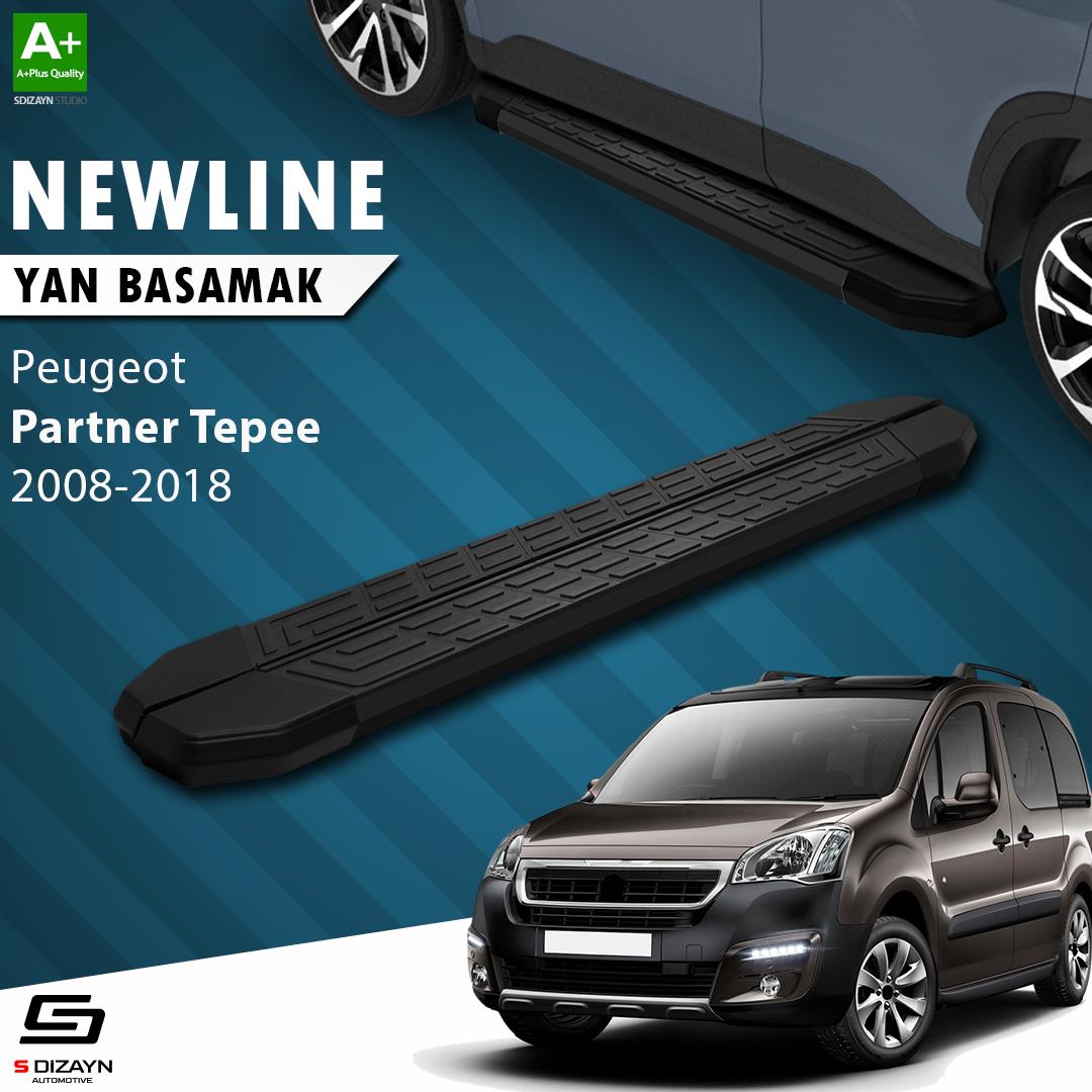 Peugeot Partner 2 Tepee NewLine Siyah Yan Basamak 193 Cm 2008-2018 A+ Kalite