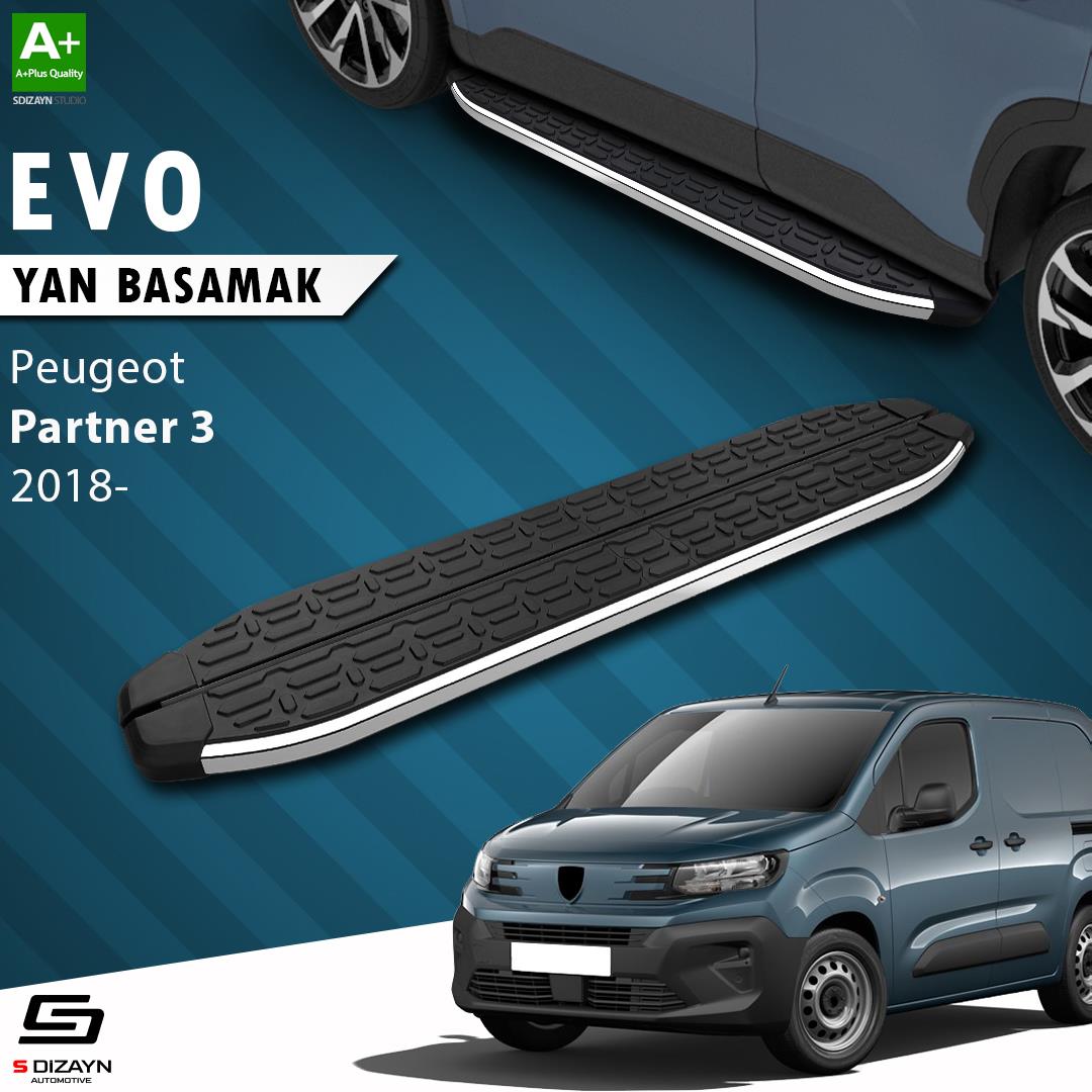 Peugeot Partner 3 Evo Krom Yan Basamak 203 Cm 2018 Üzeri A+ Kalite