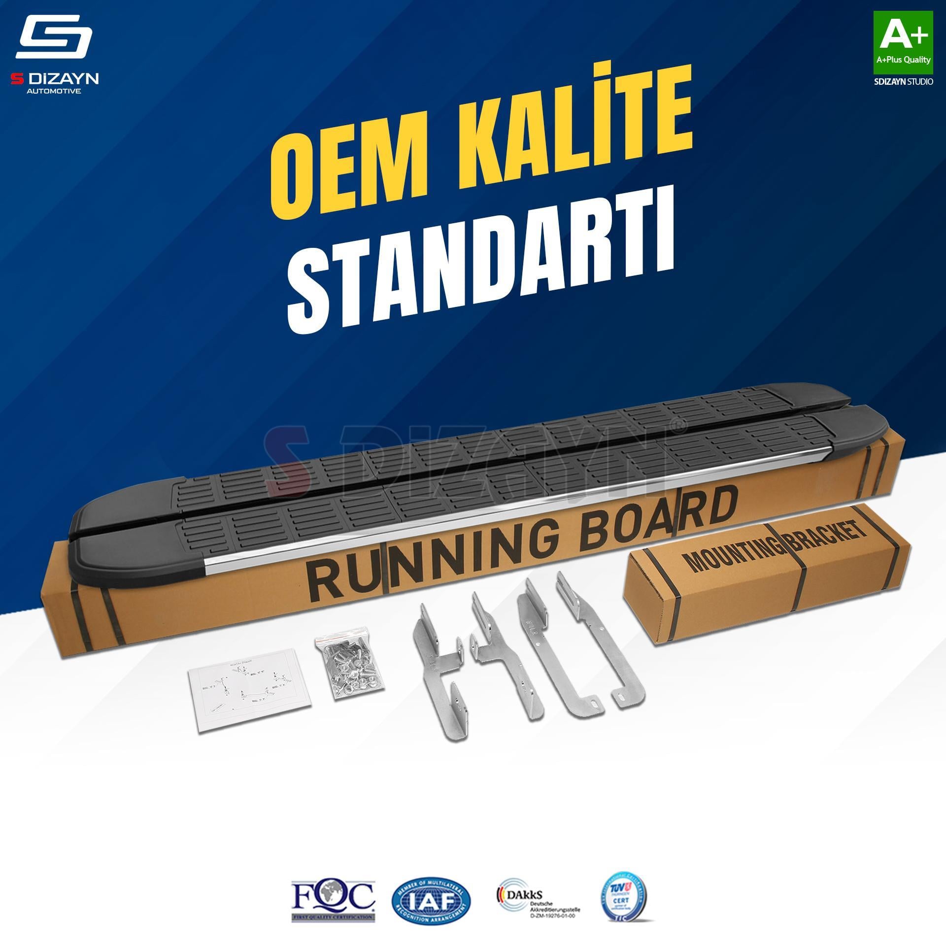 Peugeot Partner 3 Uzun Şase S-Line Krom Yan Basamak 213 Cm 2018 Üzeri A+ Kalite