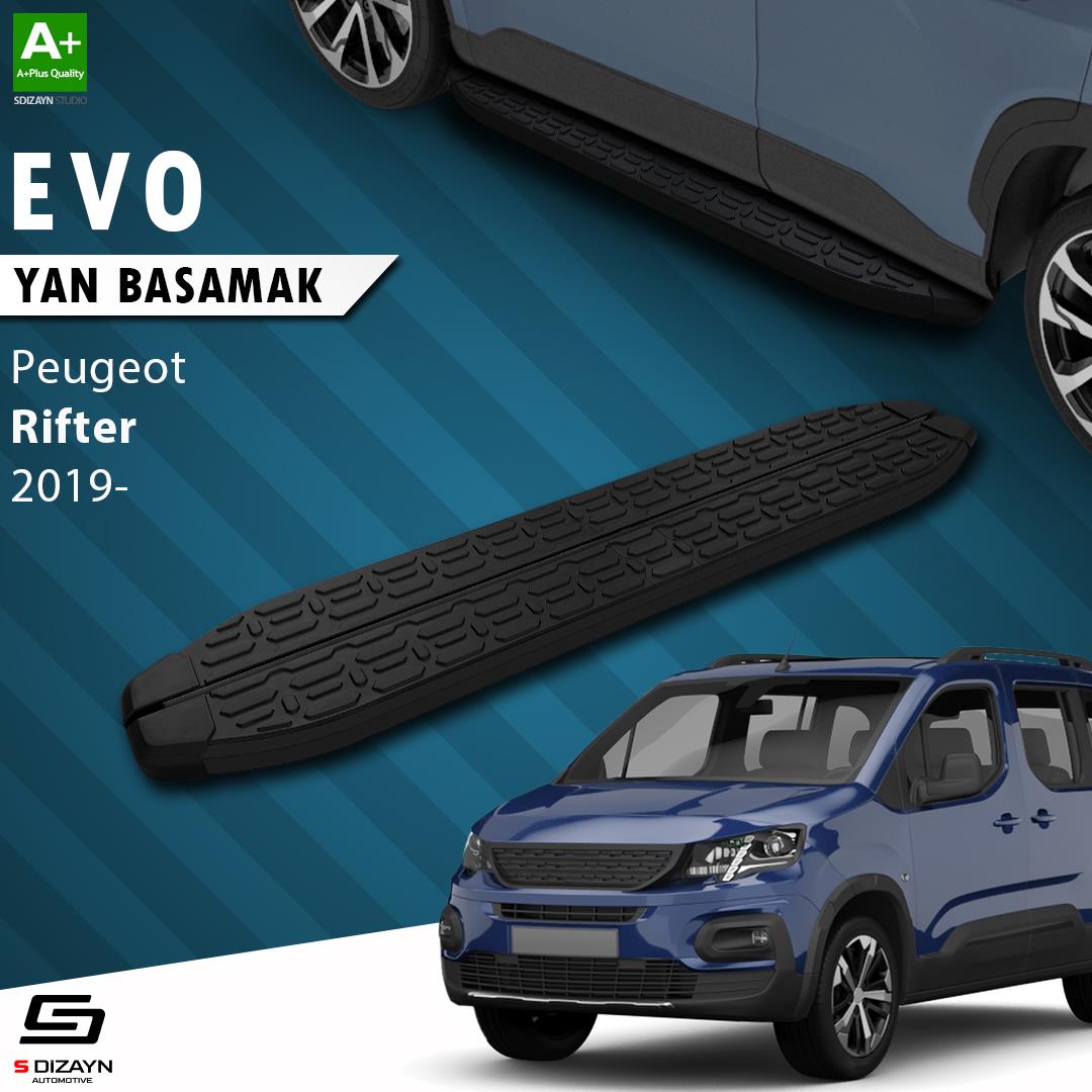 Peugeot Rifter Evo Siyah Yan Basamak 203 Cm 2019 Üzeri A+ Kalite