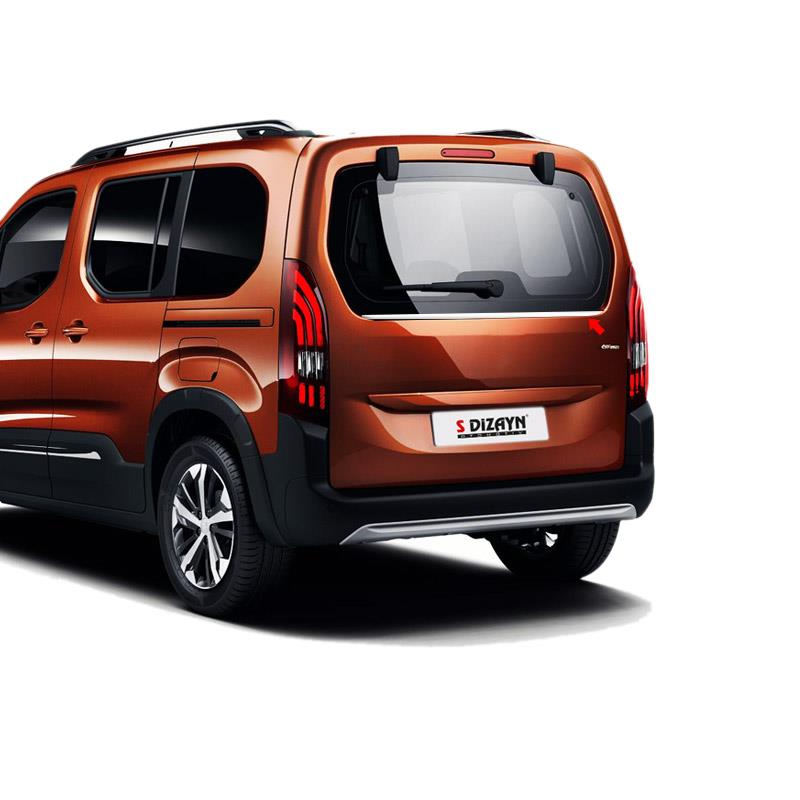 S-Dizayn Peugeot Rifter Krom Bagaj Camı Alt Çıtası 2019 Üzeri