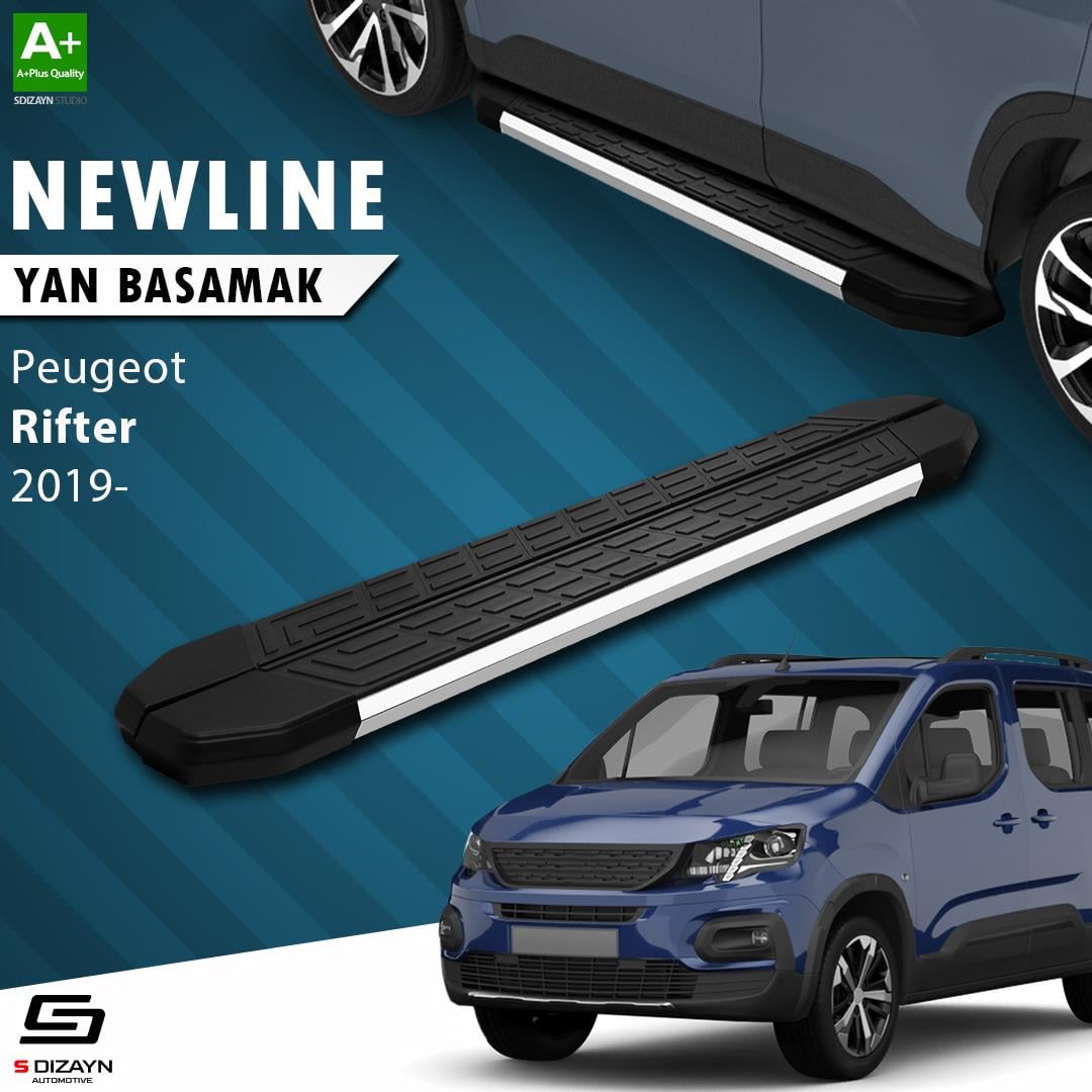 Peugeot Rifter Uzun Şase NewLine Krom Yan Basamak 213 Cm 2019 Üzeri A+ Kalite