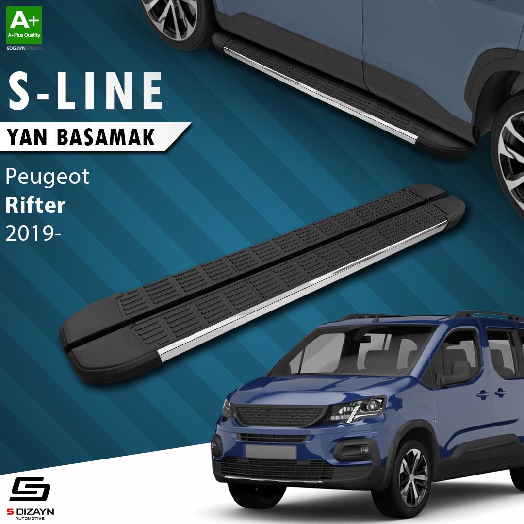 Peugeot Rifter Uzun Şase S-Line Krom Yan Basamak 213 Cm 2019 Üzeri A+ Kalite