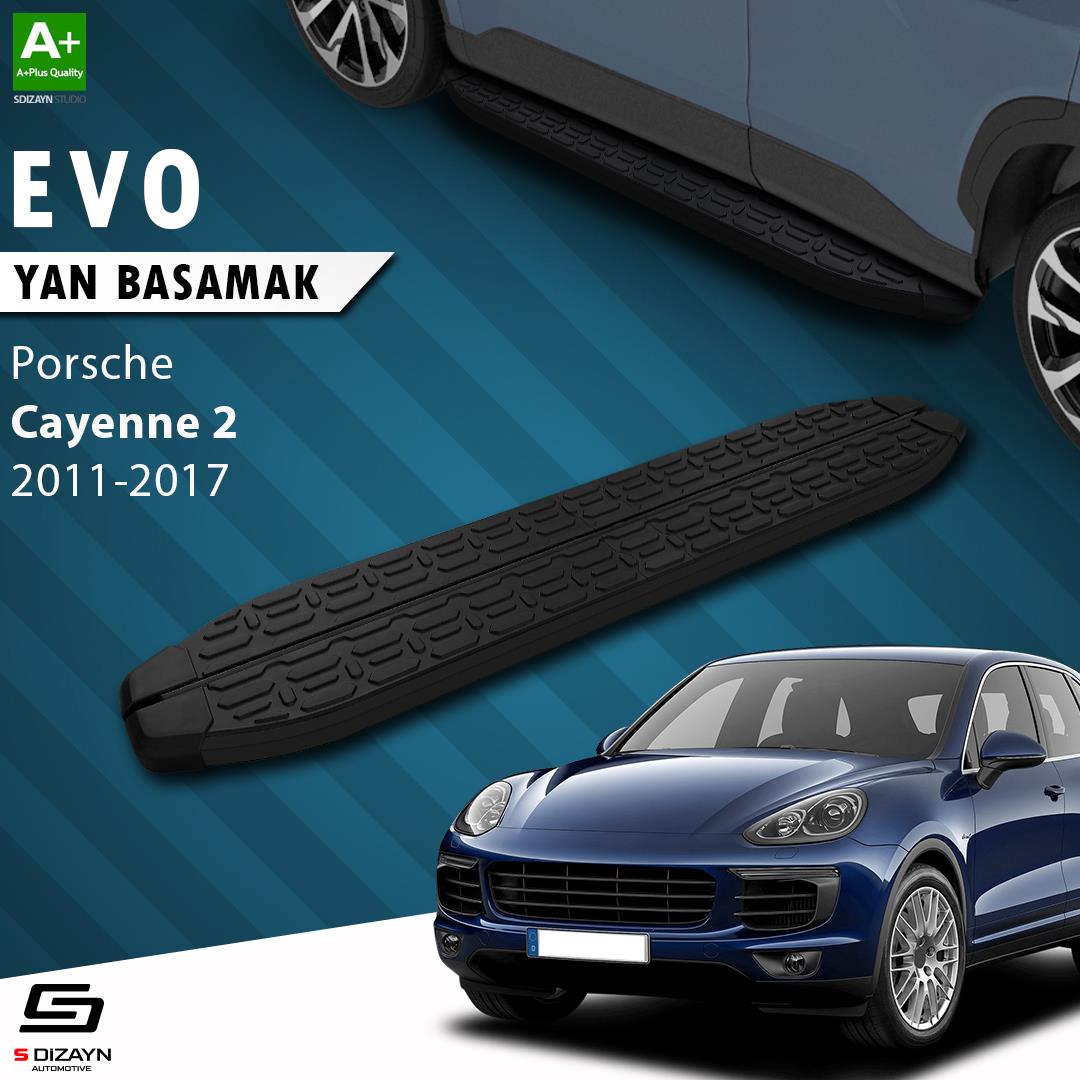 Porsche Cayenne 2 Evo Siyah Yan Basamak 193 Cm 2011-2017 A+ Kalite