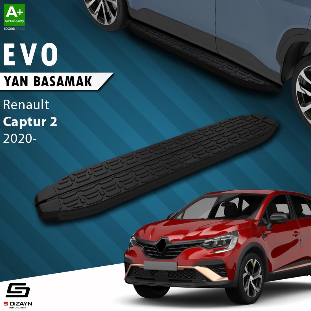 Renault Captur 2 Evo Siyah Yan Basamak 183 Cm 2020 Üzeri A+ Kalite
