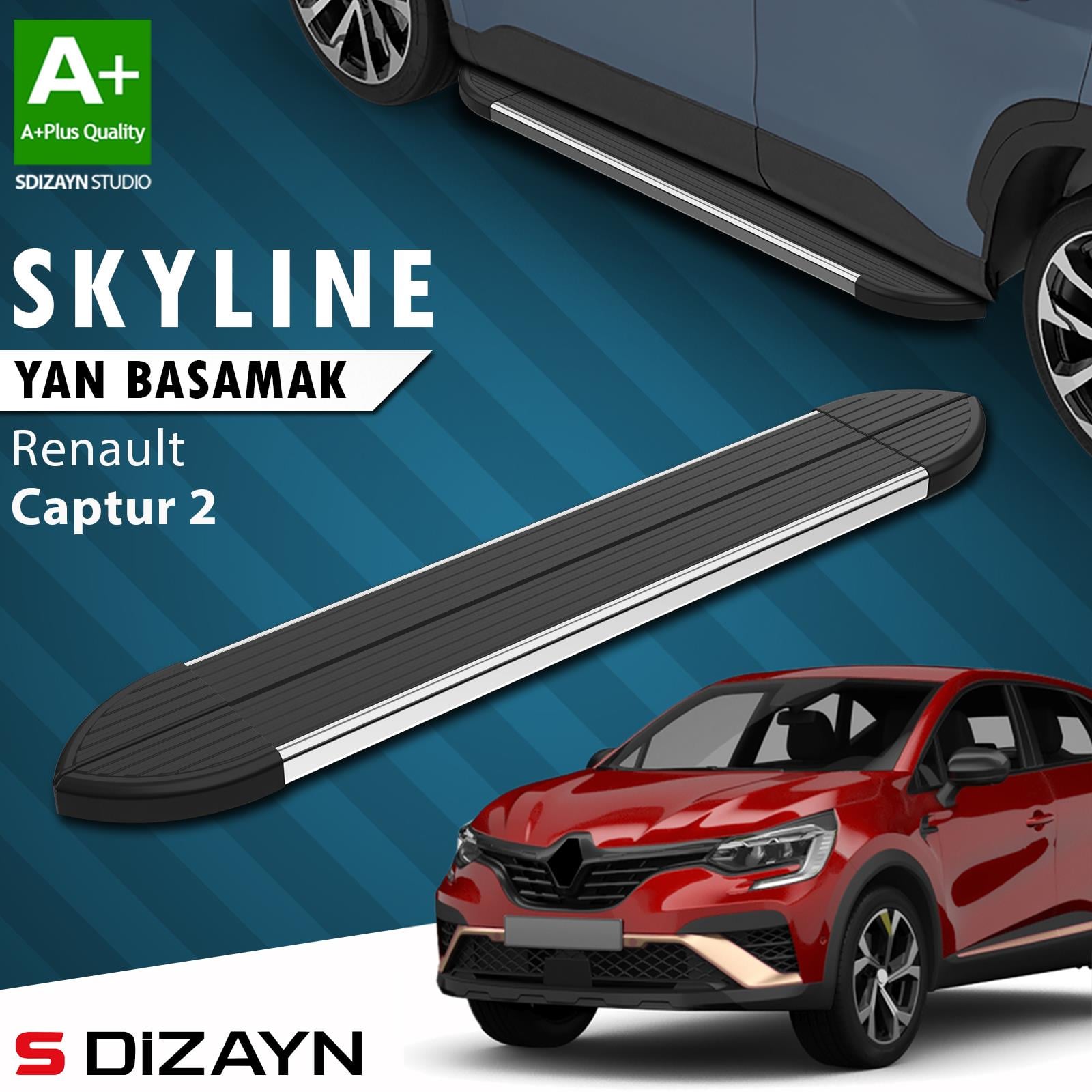 Renault Captur 2 Skyline Krom Yan Basamak 183 Cm 2020 Üzeri A+ Kalite