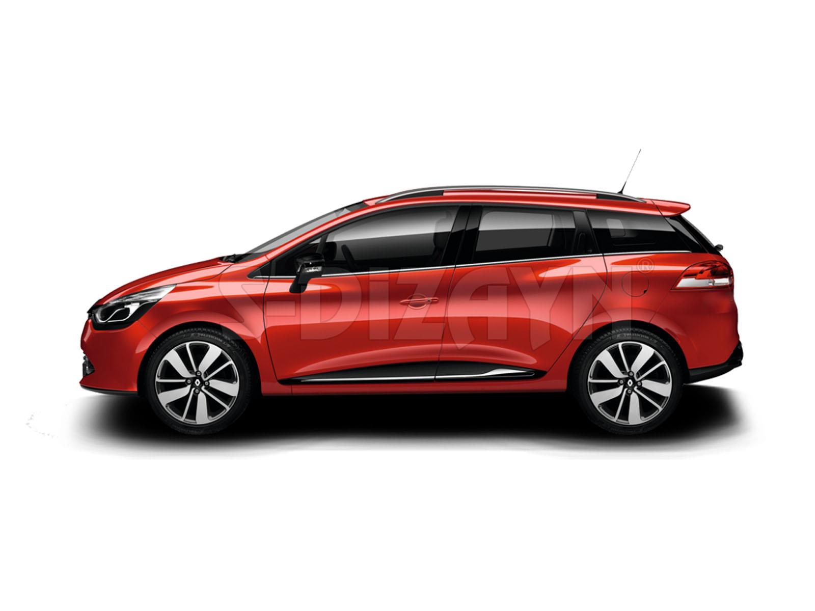 S-Dizayn Renault Clio 4 Sporttourer Krom Yan Kapı Çıtası 4 Prç. 2012-2019