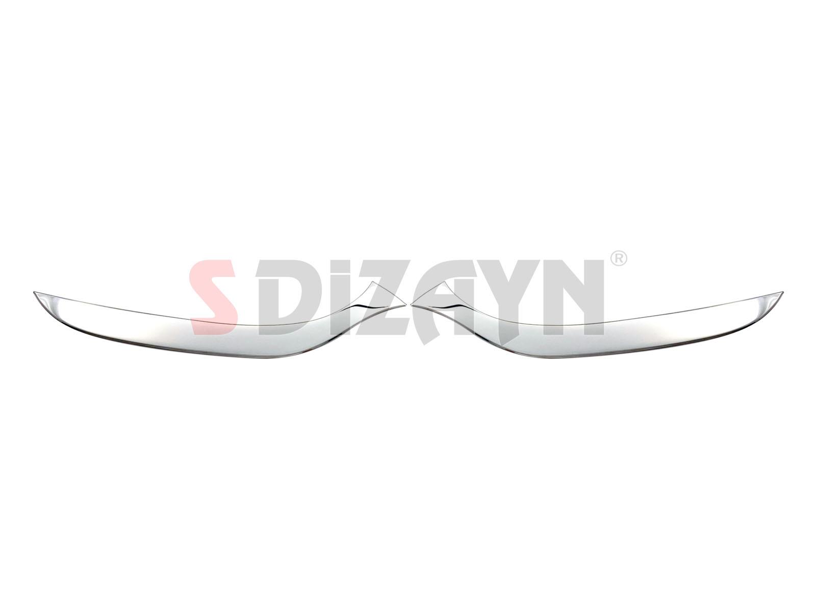 S-Dizayn Renault Clio 4 Sporttourer Krom Far Alt Çıtası 2 Prç. 2012-2016
