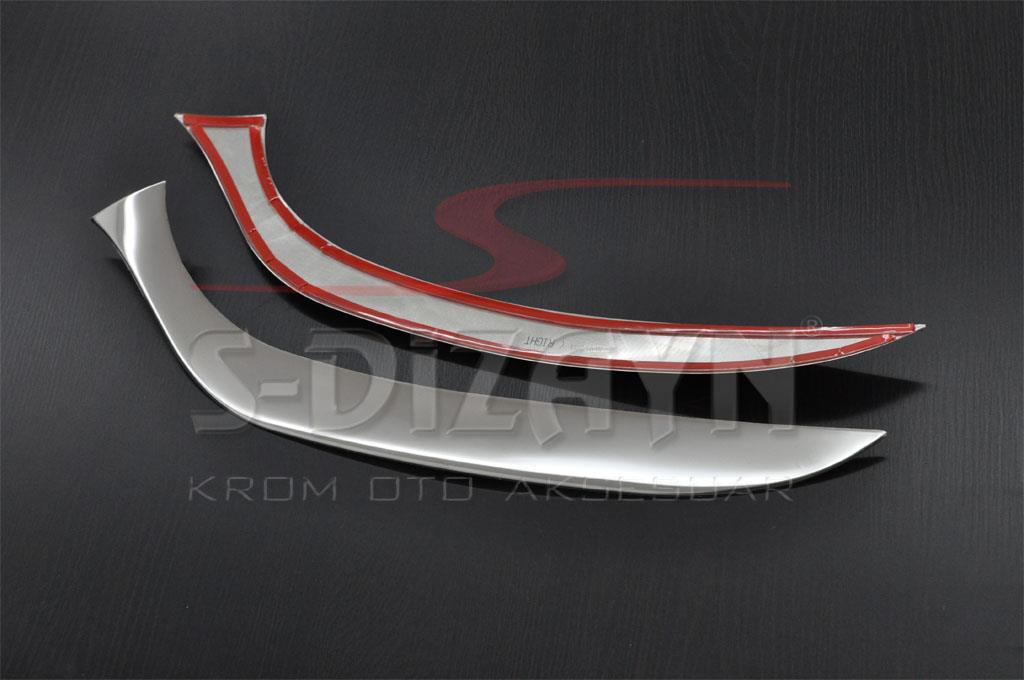 S-Dizayn Renault Clio 4 Sporttourer Krom Far Alt Çıtası 2 Prç. 2012-2016