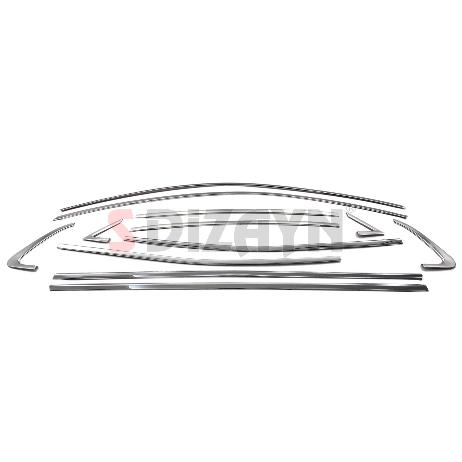 S-Dizayn Renault Clio 5 Krom Cam Çerçevesi 12 Prç. 2019-2026 A+ Kalite