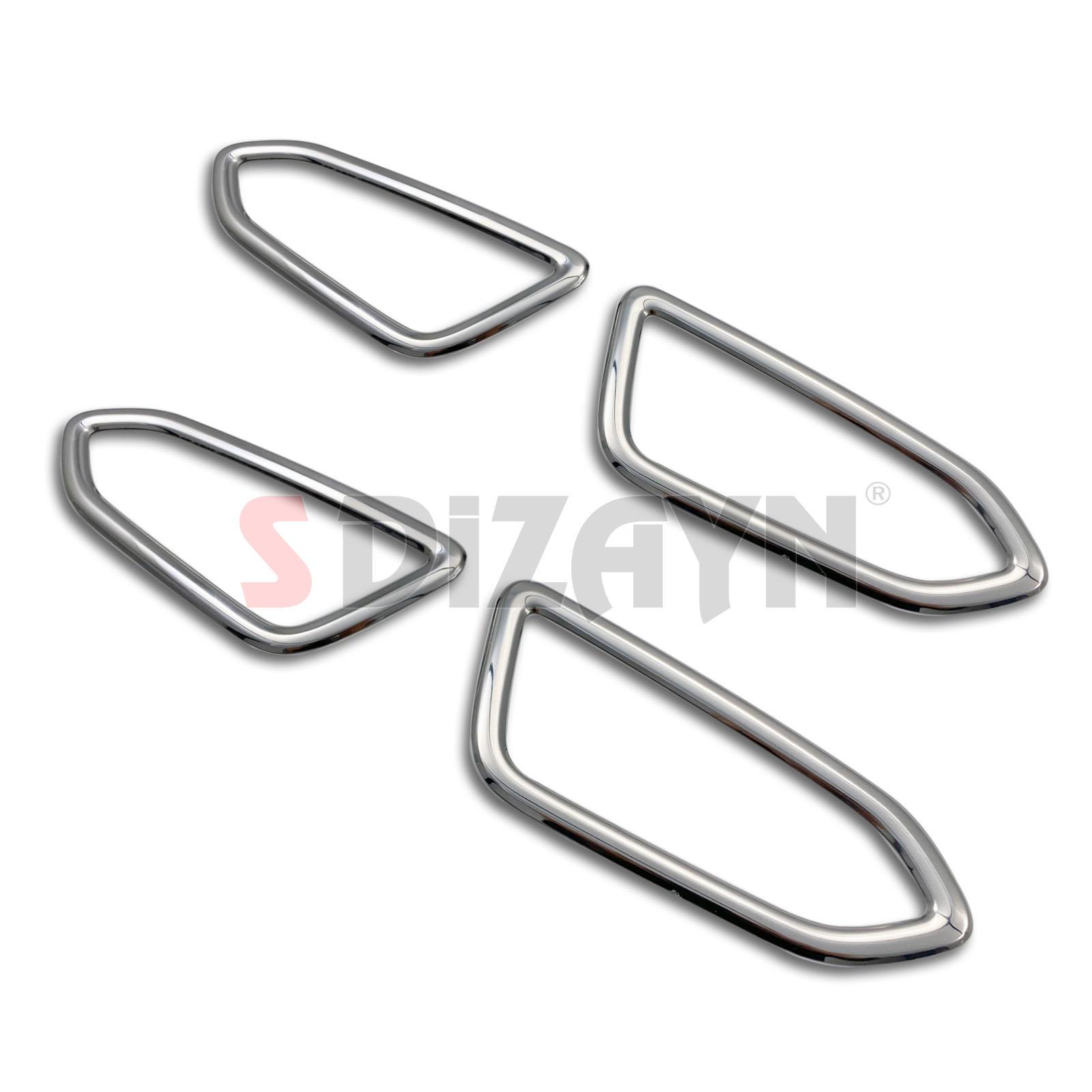 S-Dizayn Renault Clio 5 Krom İç Kapı Kolu Çerçevesi 4 Prç. 2019-2026