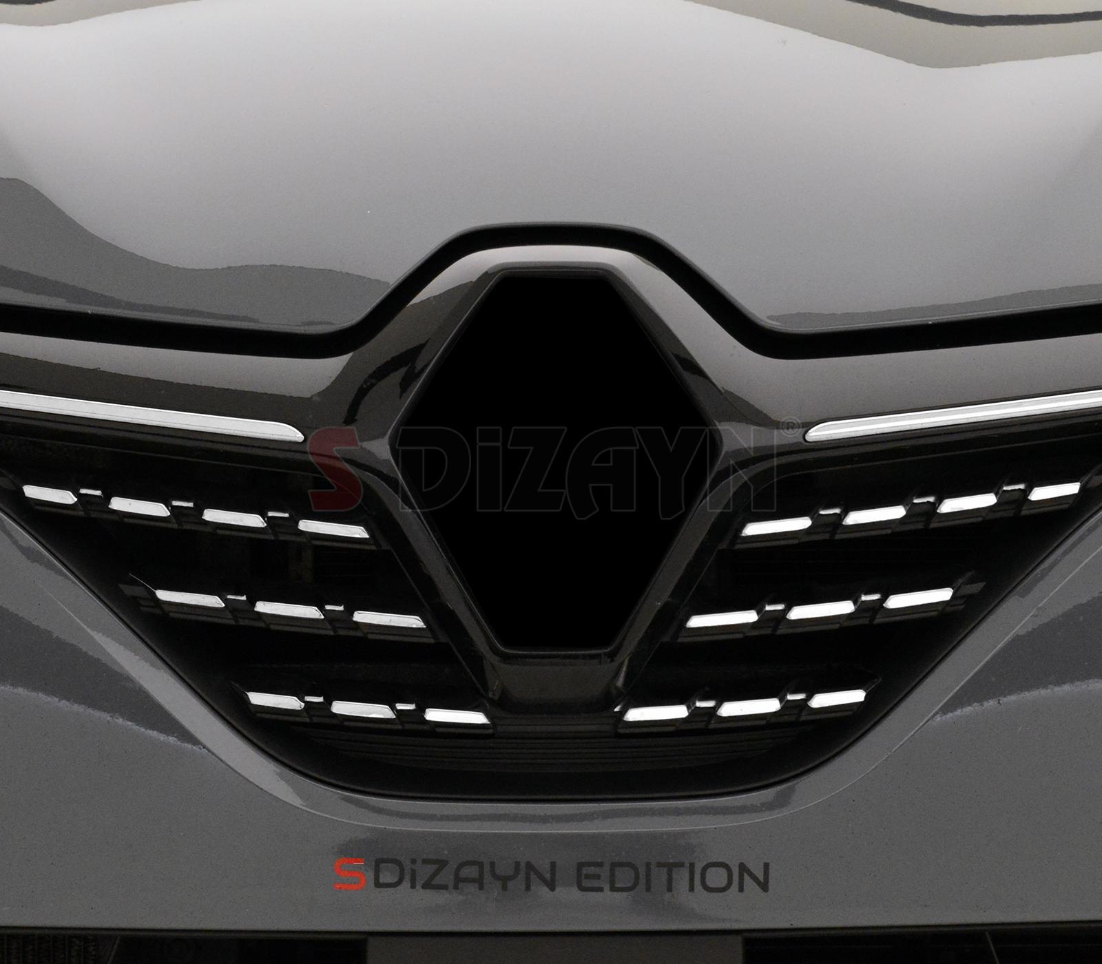 S-Dizayn Renault Clio 5 Krom Ön Alt Panjur 6 Prç. 2019-2026