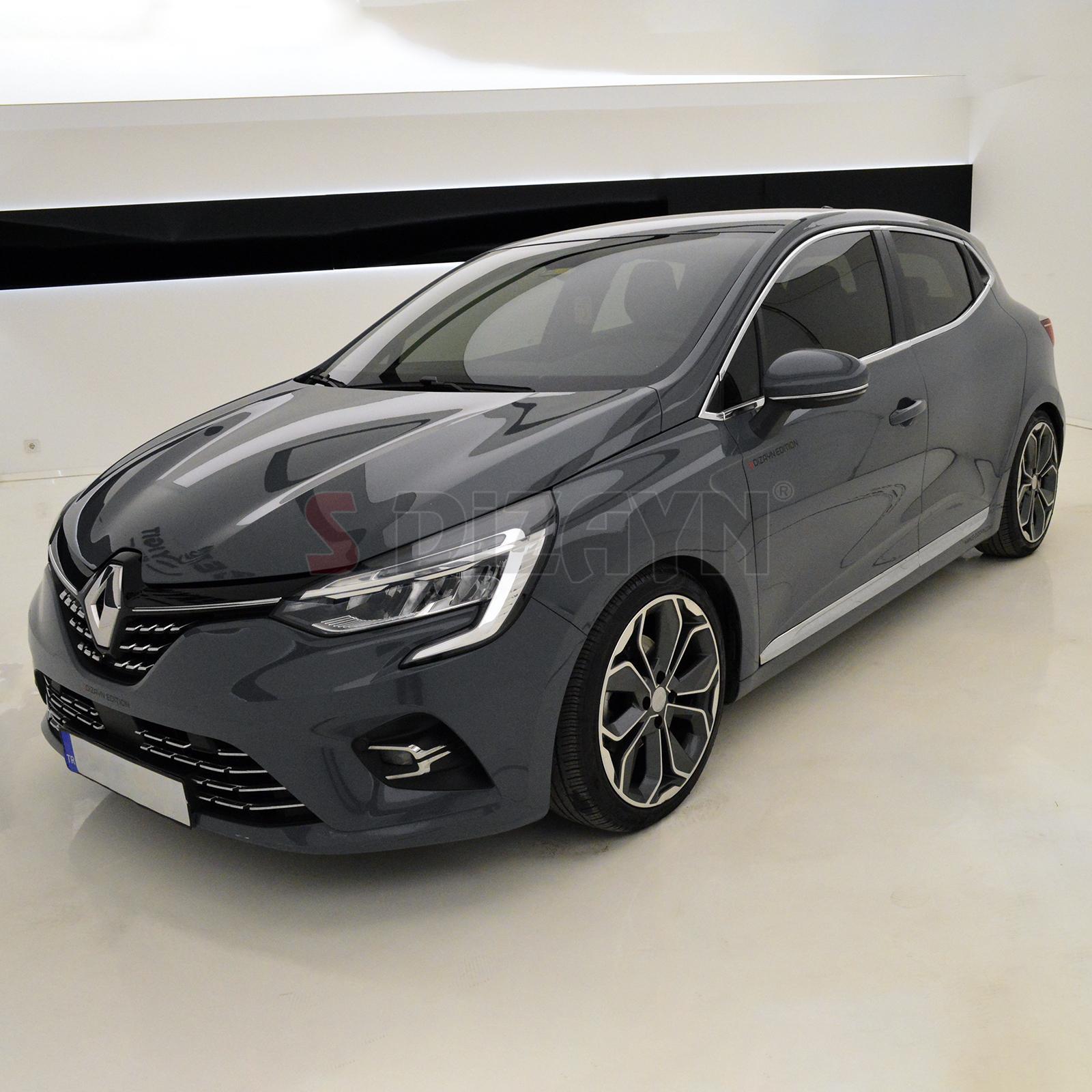 S-Dizayn Renault Clio 5 Krom Yan Kapı Çıtası 4 Prç. 2019-2026