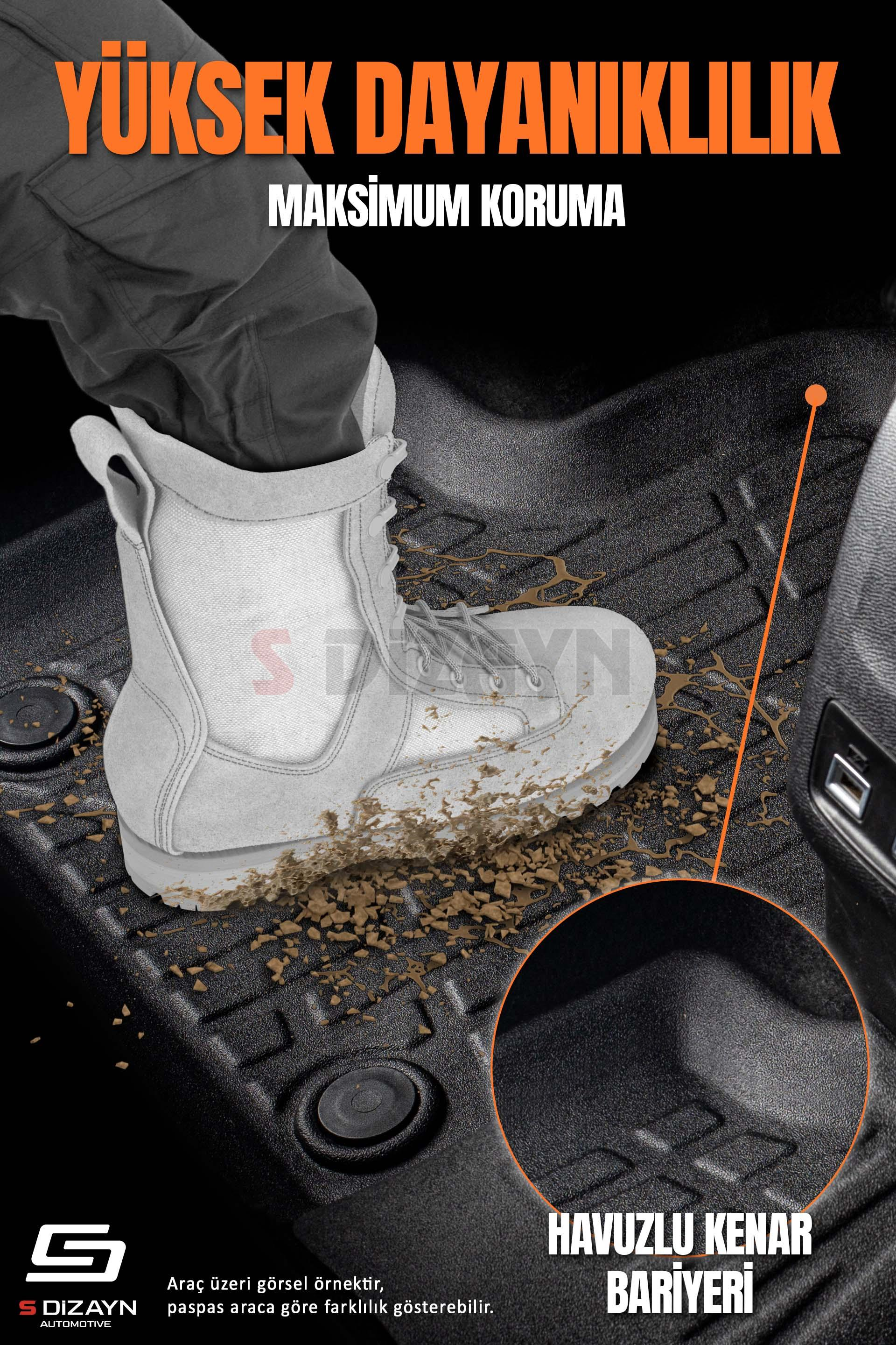 S-Dizayn Renault Clio 6 3D Pro Havuzlu Paspas 2025 Üzeri A+ Kalite