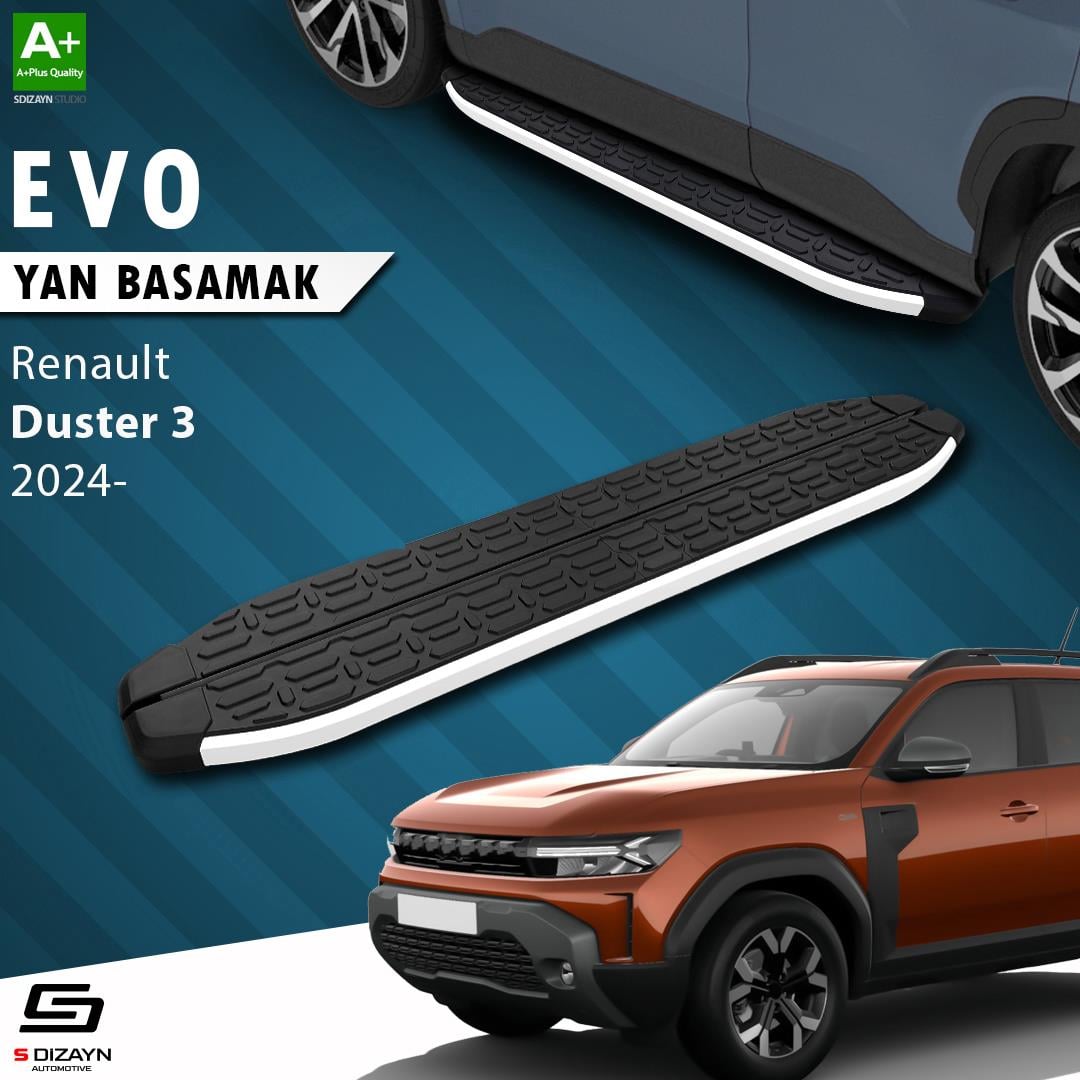 Renault Duster 3 Evo Aluminyum Yan Basamak 183 Cm 2024 Üzeri A+ Kalite
