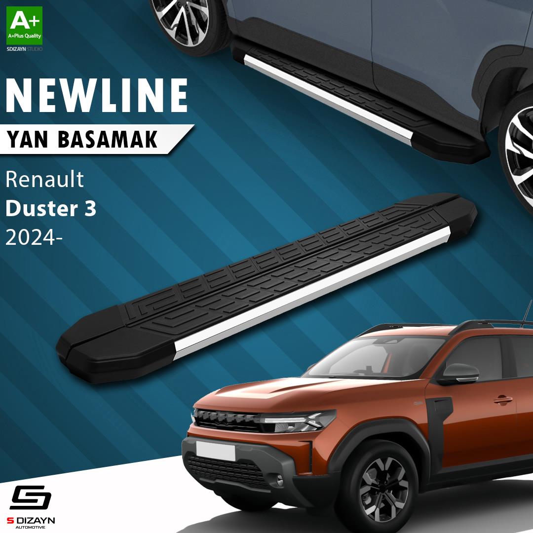 Renault Duster 3 NewLine Krom Yan Basamak 183 Cm 2024 Üzeri A+ Kalite