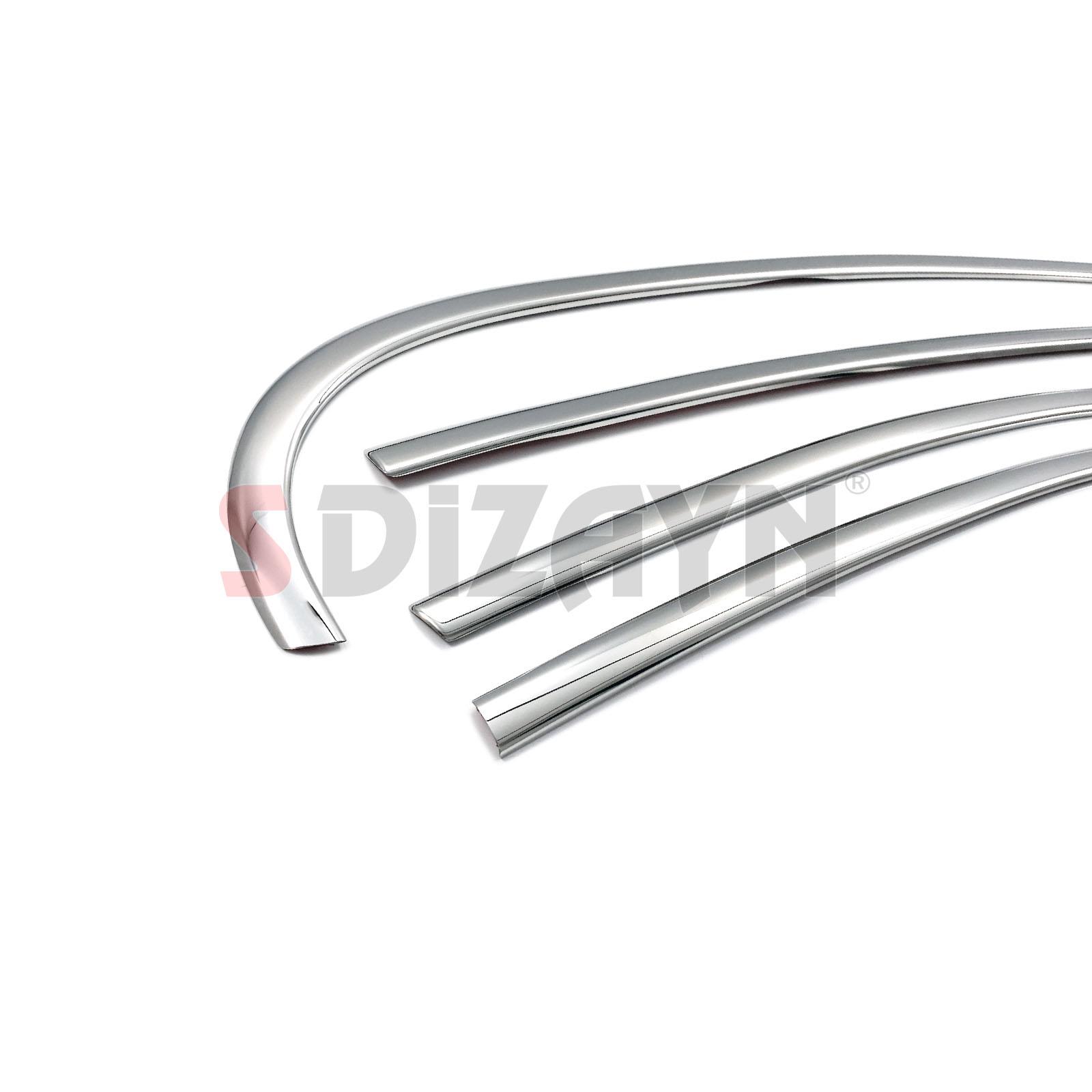 S-Dizayn Renault Fluence Krom Cam Üst Çıtası 4 Prç 2010-2016