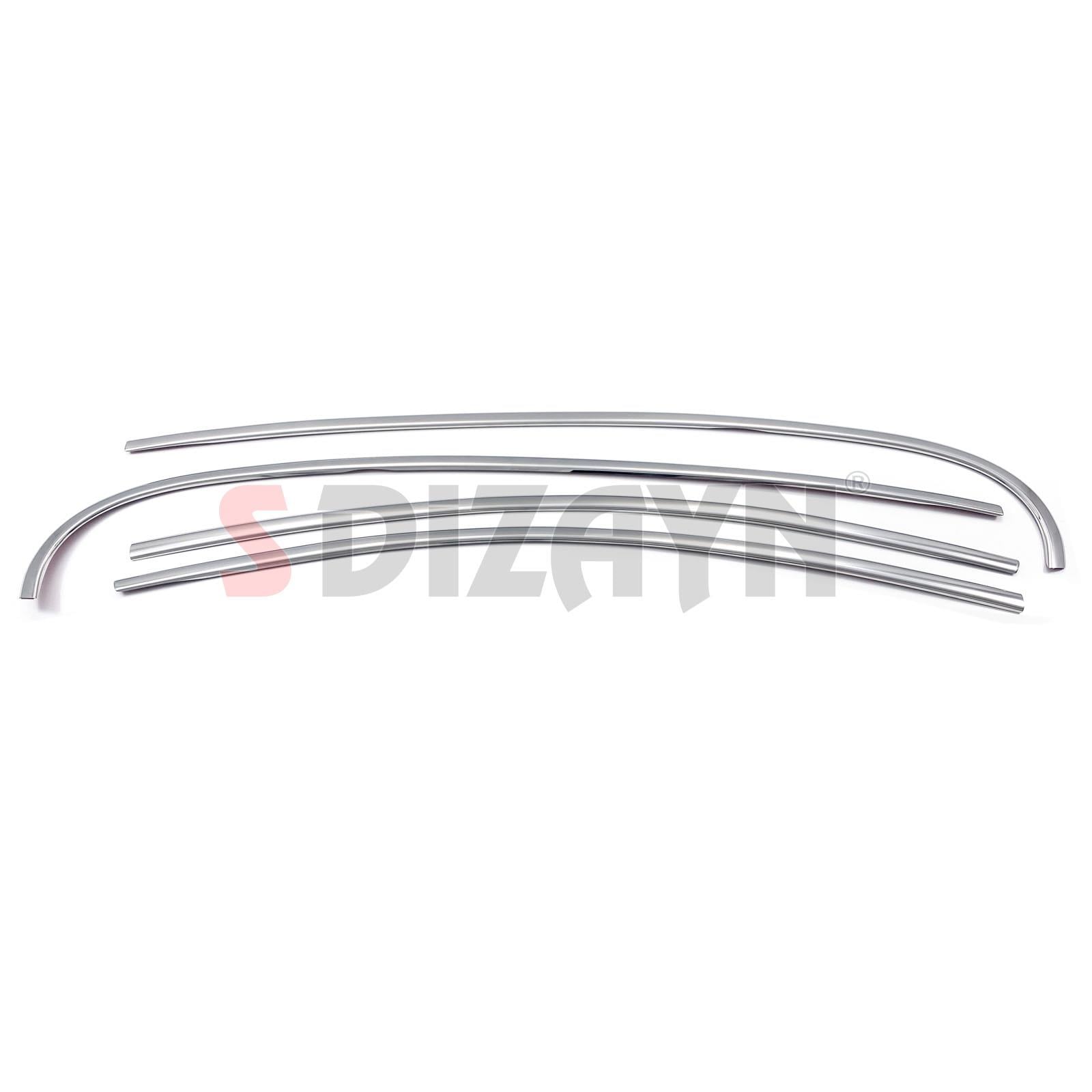 S-Dizayn Renault Fluence Krom Cam Üst Çıtası 4 Prç 2010-2016