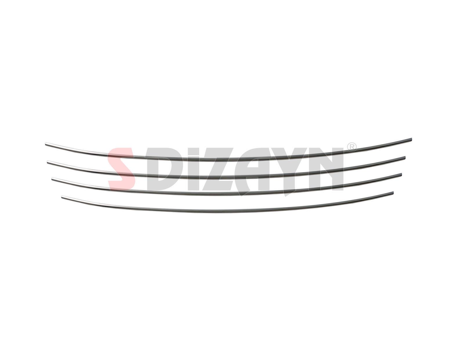 S-Dizayn Renault Fluence Krom Ön Tampon Çıtası 4 Prç. 2013-2016 Makyajlı