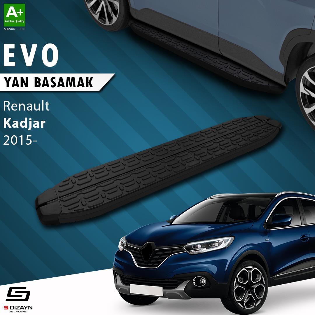 Renault Kadjar Evo Siyah Yan Basamak 173 Cm 2015-2022 A+ Kalite