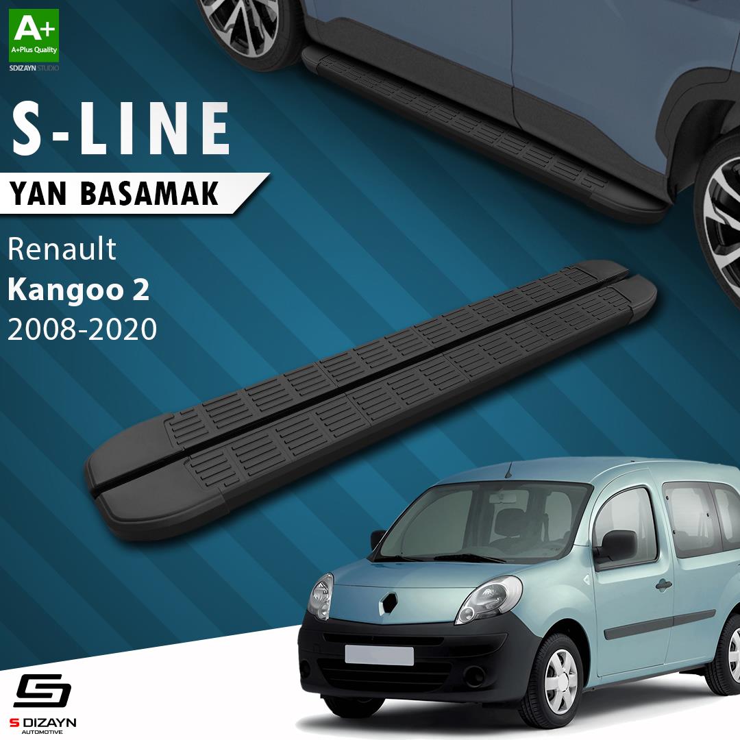 Renault Kangoo 2 Uzun Şase S-Line Siyah Yan Basamak 223 Cm 2008-2020 A+ Kalite