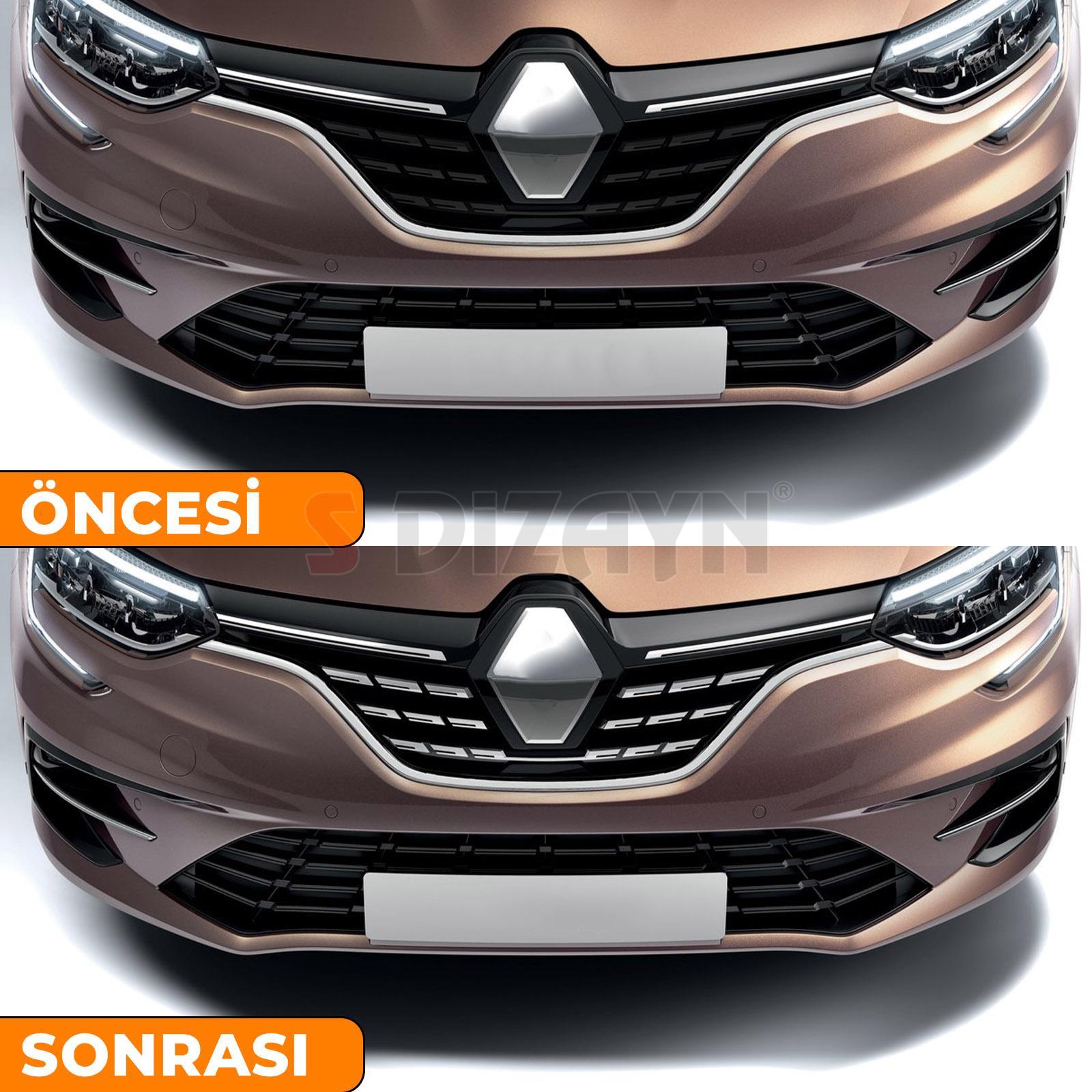 S-Dizayn Renault Megane 4 Krom Ön Panjur 5 Prç. 2020 Üzeri