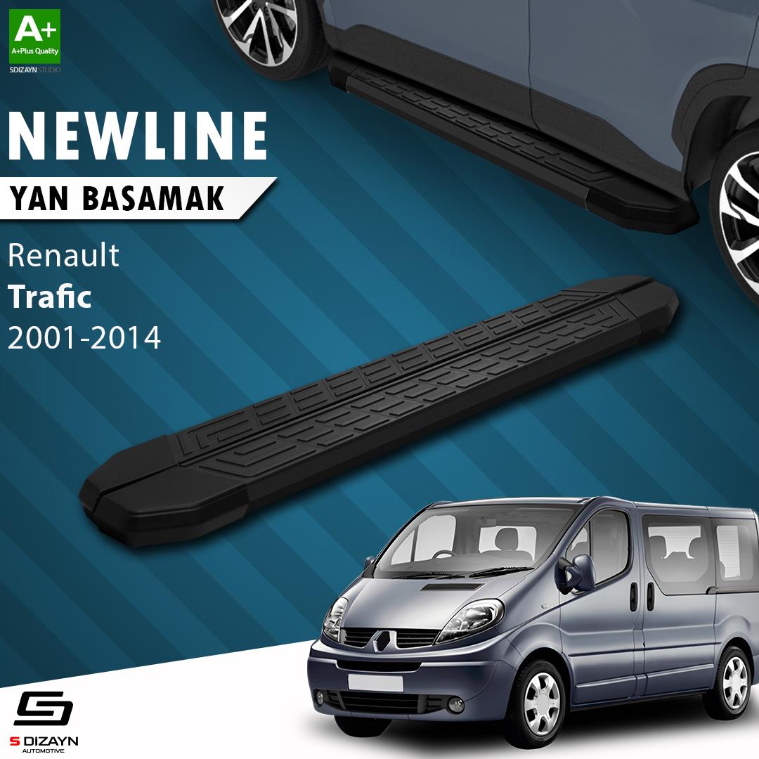 Renault Trafic 2 Kısa Şase NewLine Siyah Yan Basamak 223 Cm 2001-2014 A+ Kalite