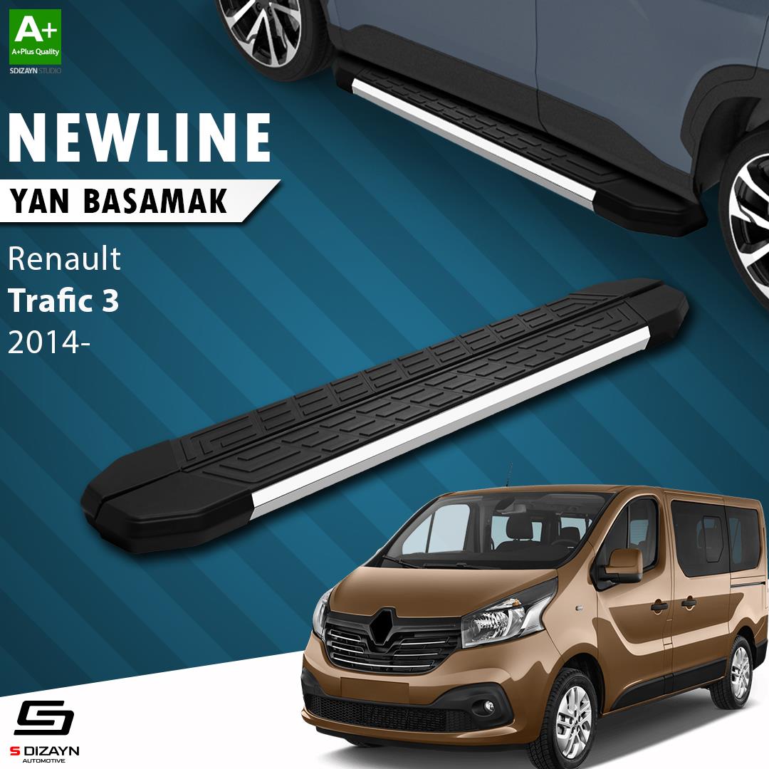 Renault Trafic 3 Uzun Şase NewLine Krom Yan Basamak 263 Cm 2014-2020 A+ Kalite