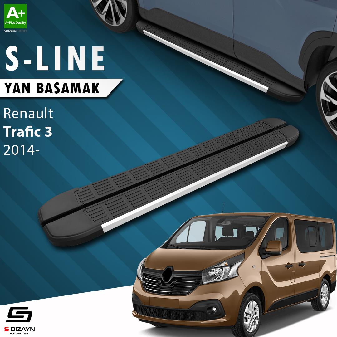 Renault Trafic 3 Uzun Şase S-Line Aluminyum Yan Basamak 263 Cm 2014-2020 A+ Kalite