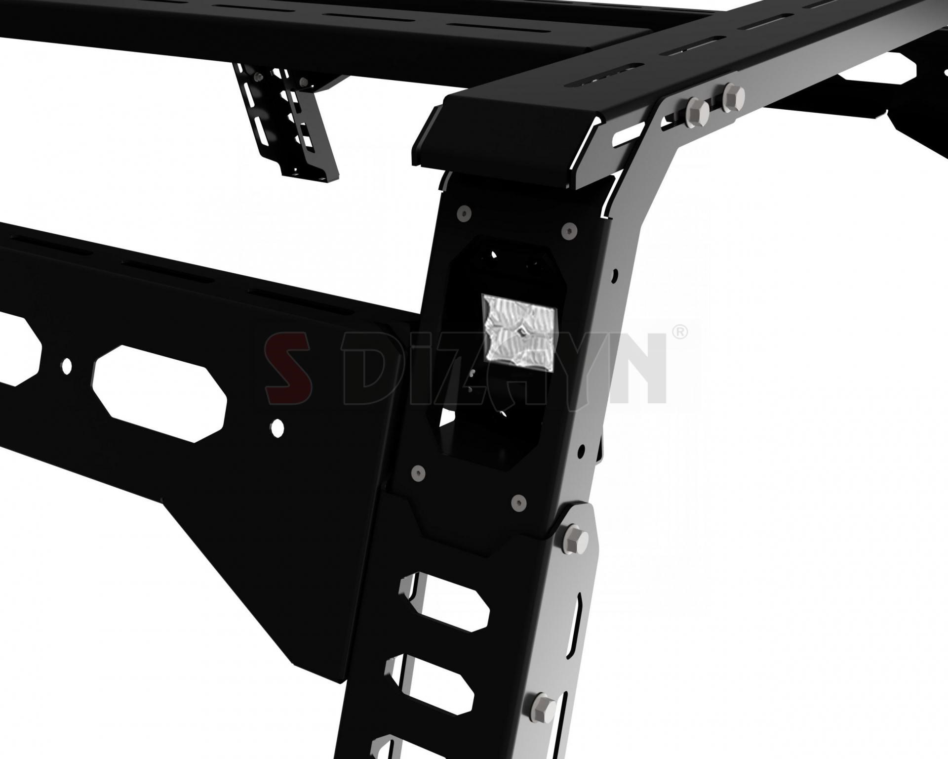 S-Dizayn SDX 4WD Off Road Nissan Navara 3 Pickup Çadır Taşıyıcı Ledli 2015-2020