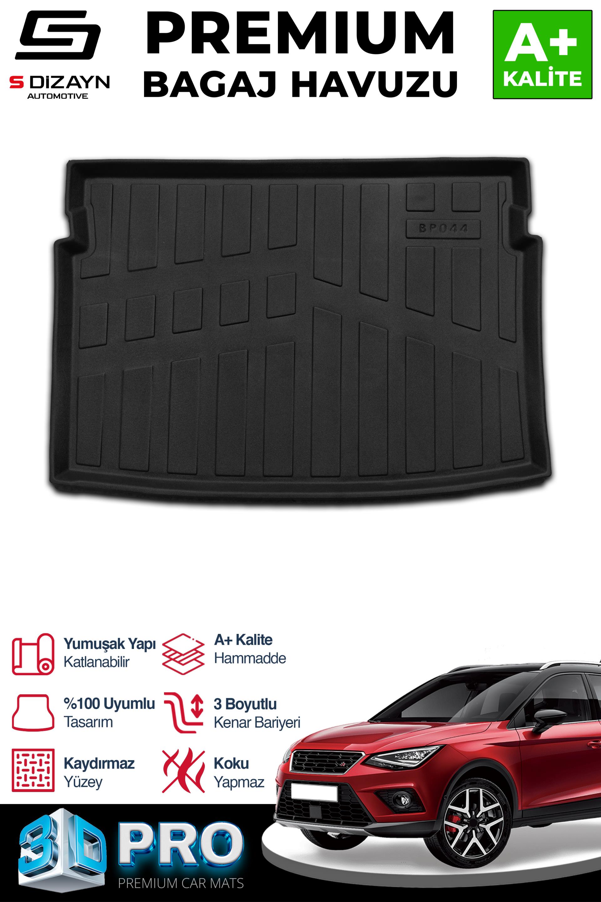S-Dizayn Seat Arona 3D Pro Bagaj Havuzu Üst Bagaj 2017 Üzeri A+ Kalite