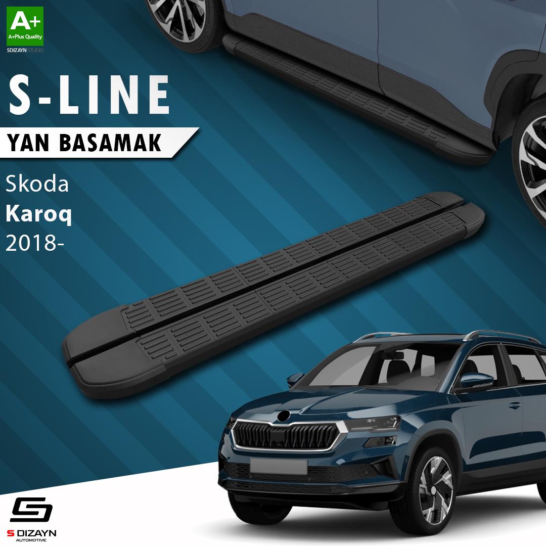Skoda Karoq S-Line Siyah Yan Basamak 173 Cm 2018 Üzeri A+ Kalite