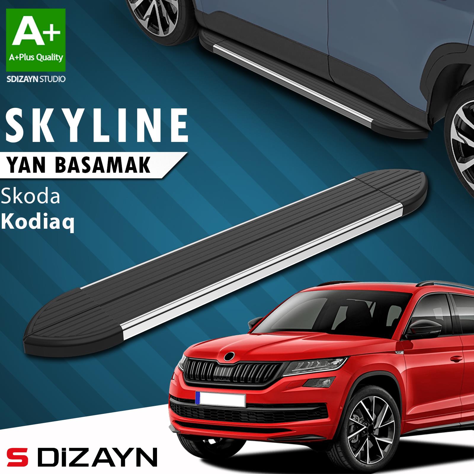 Skoda Kodiaq Skyline Krom Yan Basamak 193 Cm 2017-2023 A+ Kalite