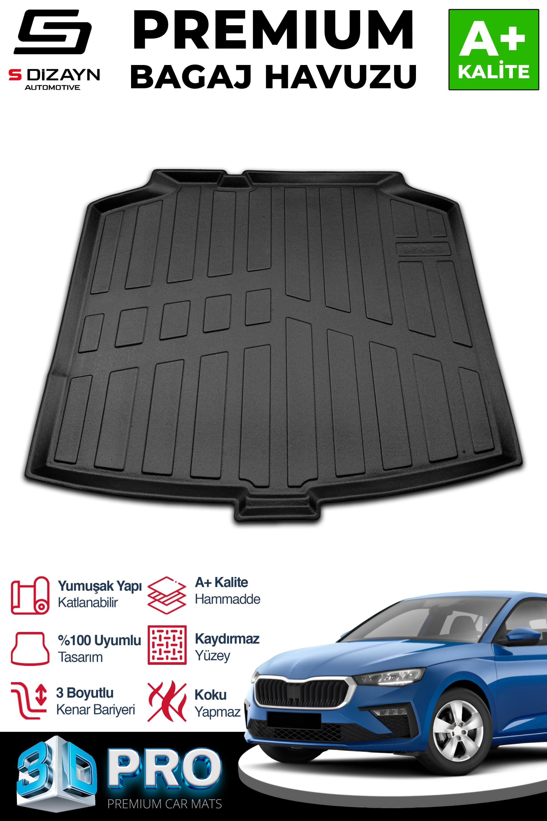 S-Dizayn Skoda Scala 3D Pro Bagaj Havuzu Alt Bagaj 2019 Üzeri A+ Kalite