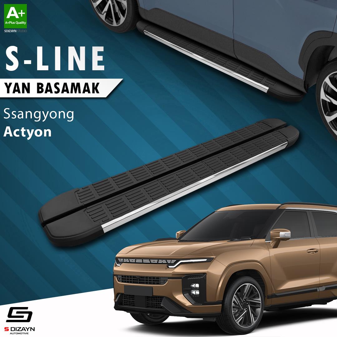 Ssangyong Actyon S-Line Krom Yan Basamak 183 Cm 2024 Üzeri A+ Kalite