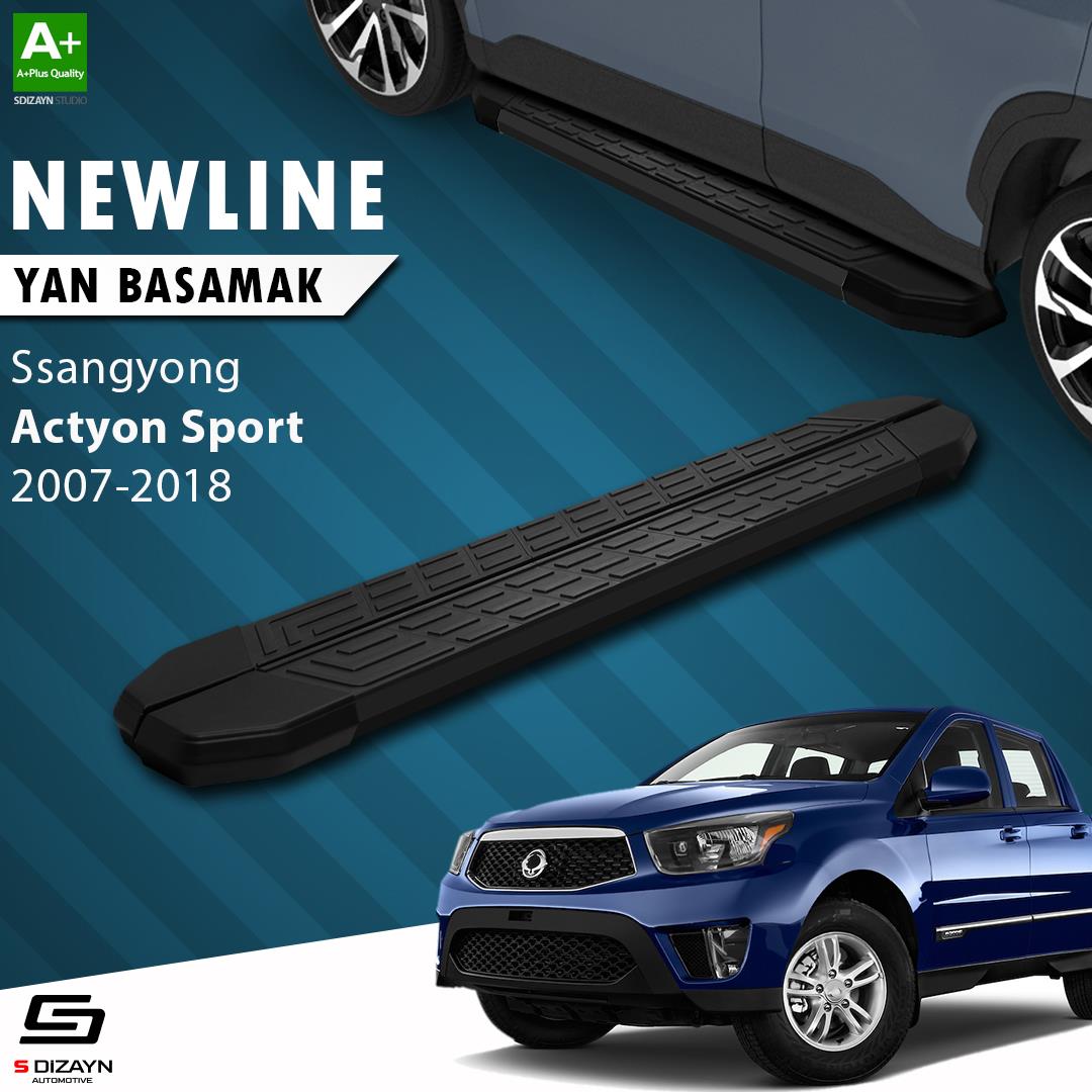 Ssangyong Actyon Sports NewLine Siyah Yan Basamak 203 Cm 2007-2018 A+ Kalite