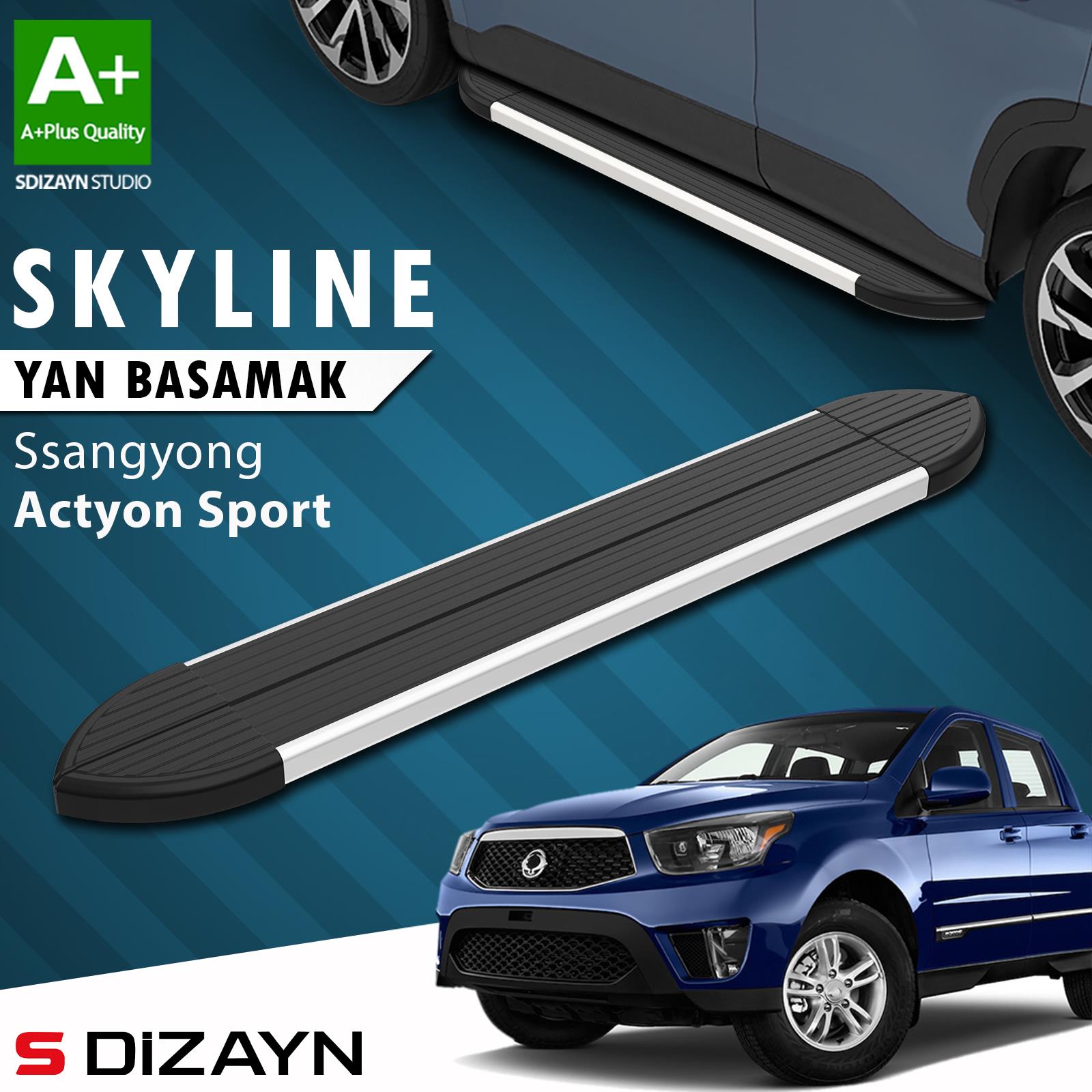 Ssangyong Actyon Sports Skyline Aluminyum Yan Basamak 203 Cm 2007-2018 A+ Kalite