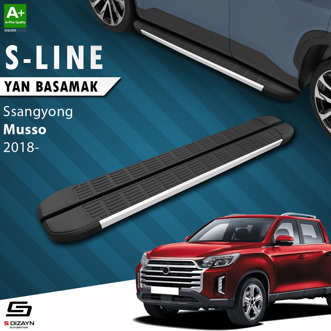 Ssangyong Musso S-Line Aluminyum Yan Basamak 203 Cm 2018 Üzeri A+ Kalite