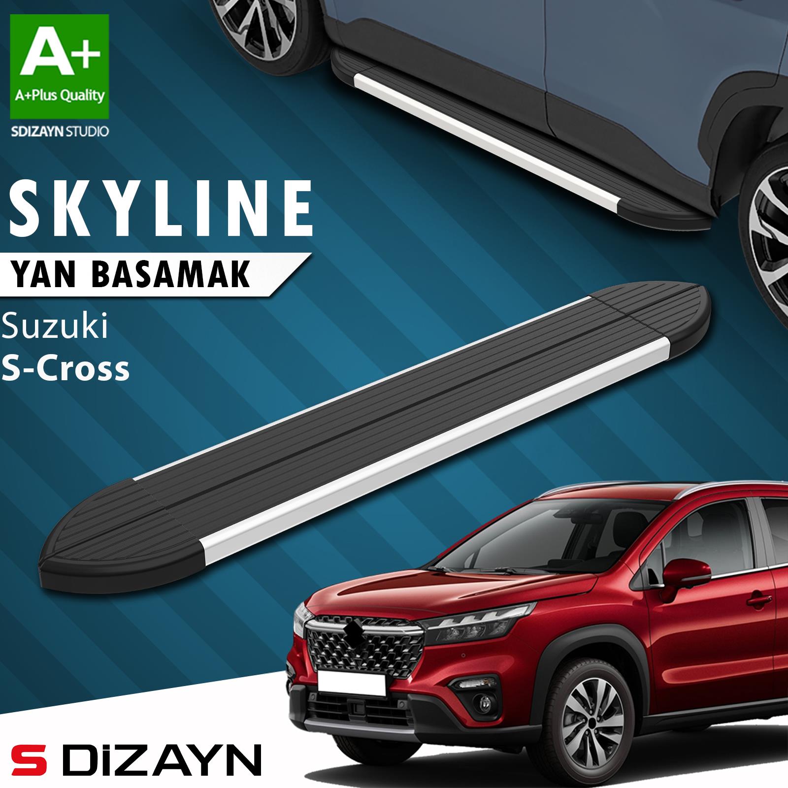 Suzuki SX4 2 S-Cross Skyline Aluminyum Yan Basamak 173 Cm 2014-2021 A+ Kalite