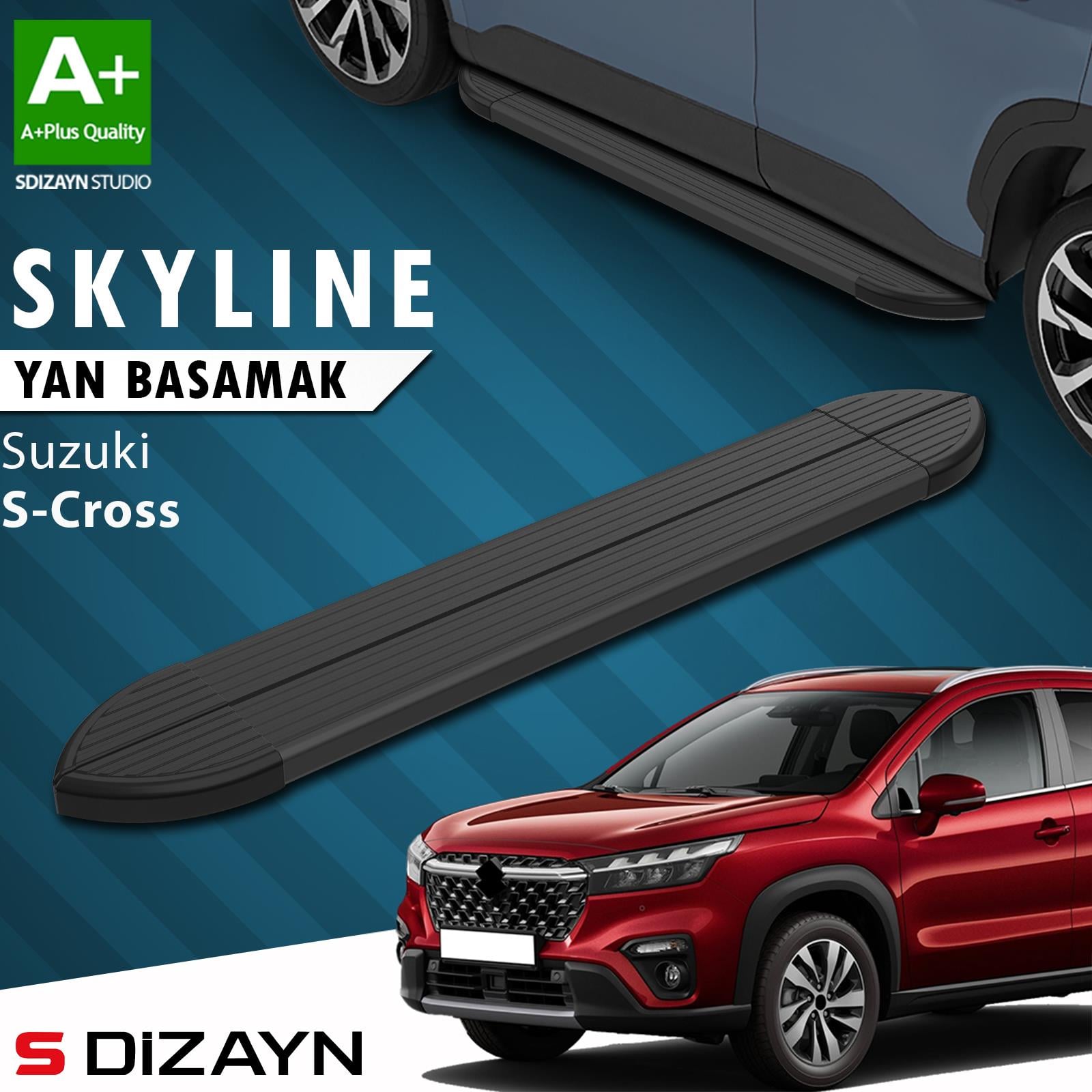 Suzuki SX4 2 S-Cross Skyline Siyah Yan Basamak 173 Cm 2014-2021 A+ Kalite