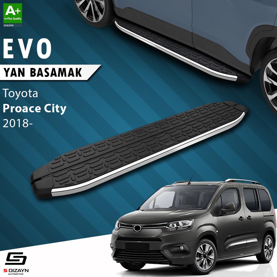 Toyota Proace City Kısa Şase Evo Krom Yan Basamak 203 Cm 2018 Üzeri A+ Kalite