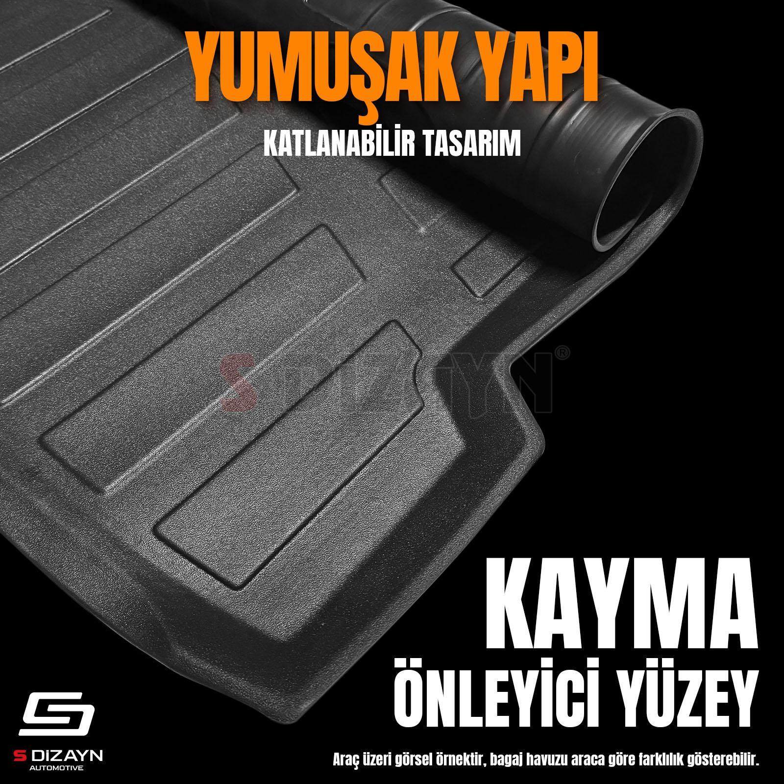 S-Dizayn Toyota Proace City Seperatörsüz 3D Pro Bagaj Havuzu 2019 Üzeri A+ Kalite