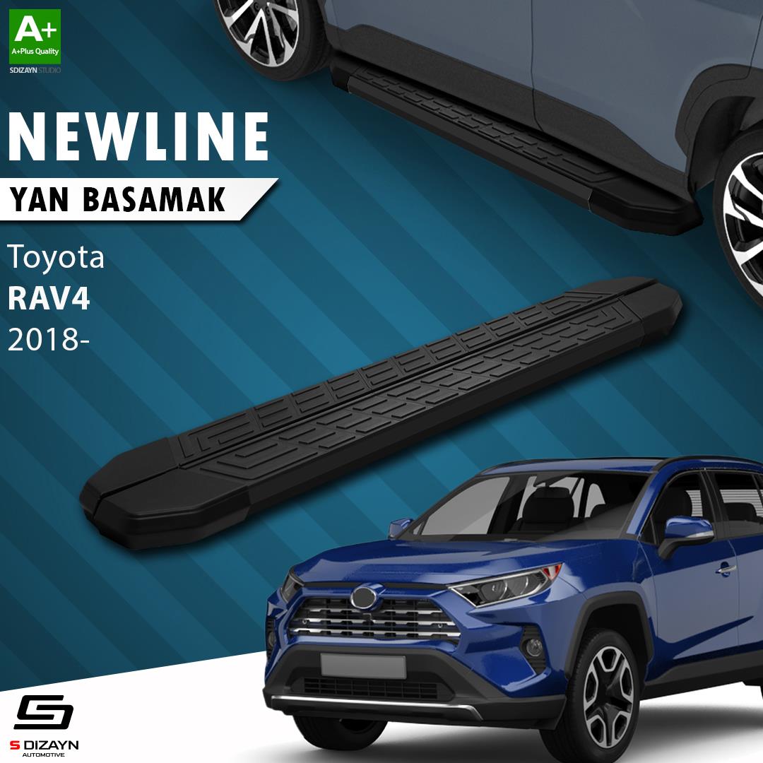 Toyota RAV 4 5 NewLine Siyah Yan Basamak 173 Cm 2018 Üzeri A+ Kalite