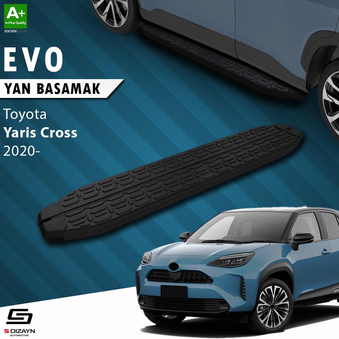 Toyota Yaris Cross Evo Siyah Yan Basamak 173 Cm 2020 Üzeri A+ Kalite