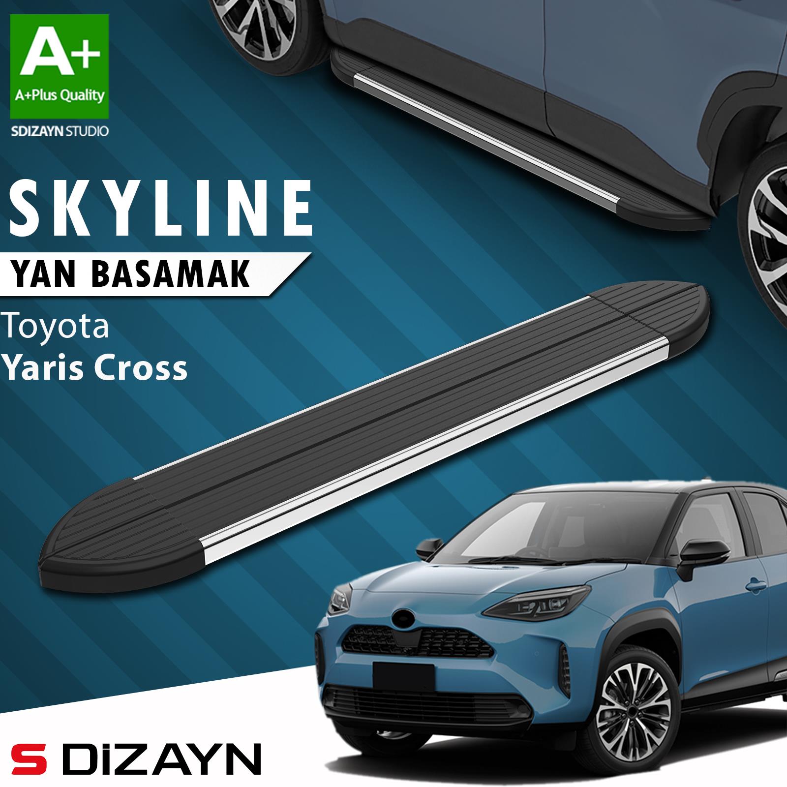 Toyota Yaris Cross Skyline Krom Yan Basamak 183 Cm 2020 Üzeri A+ Kalite