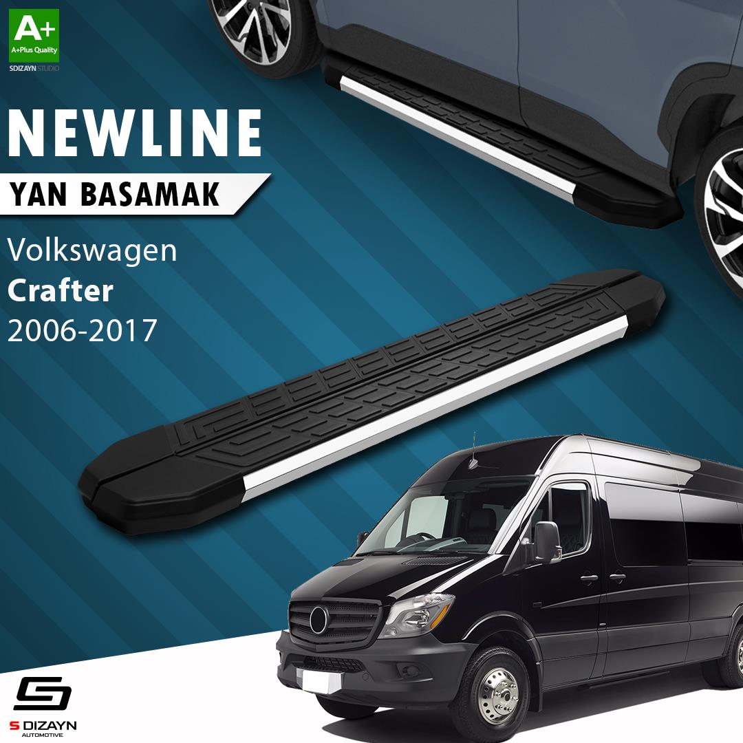 VW Crafter Van Uzun Şase NewLine Krom Yan Basamak 333 Cm 2006-2017 A+ Kalite